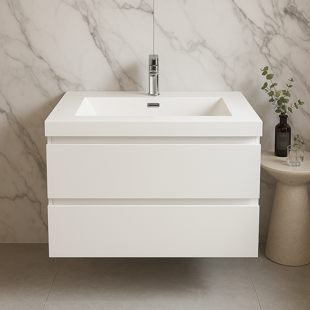 30" Single vanity with Two Drawers