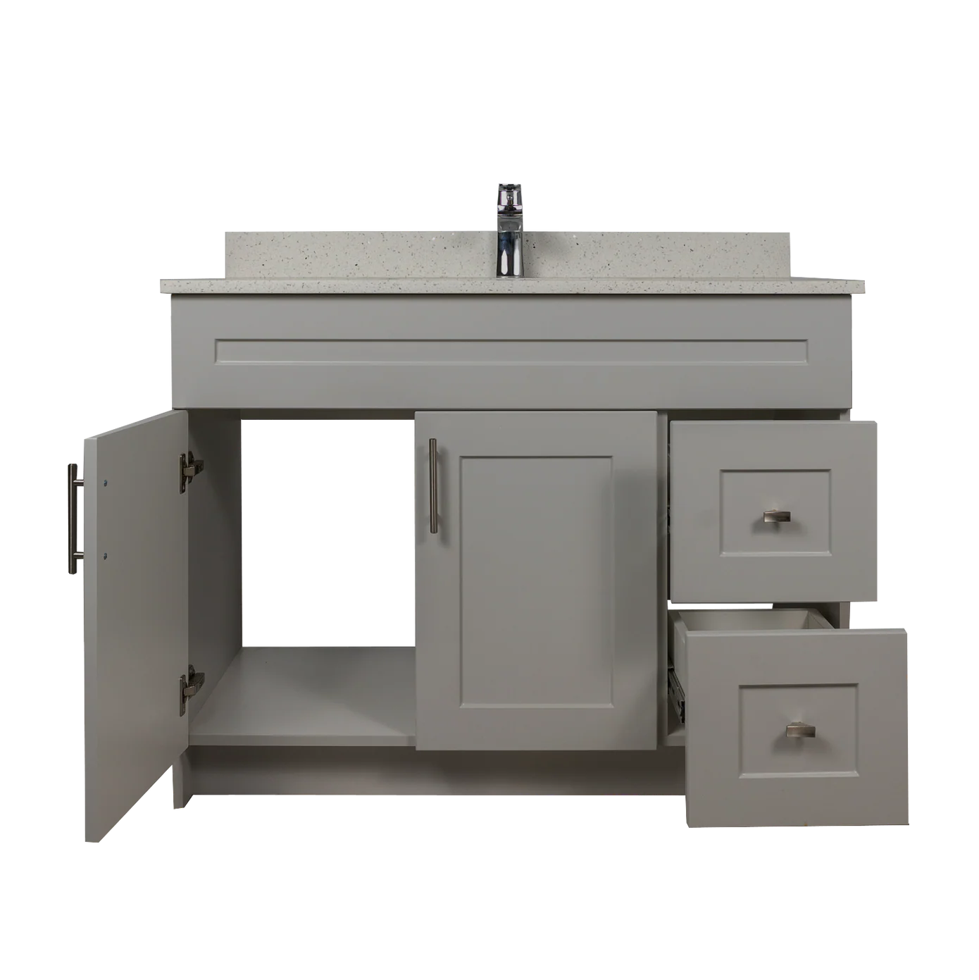 42" MDF Vanity With Drawers - Shaker Style