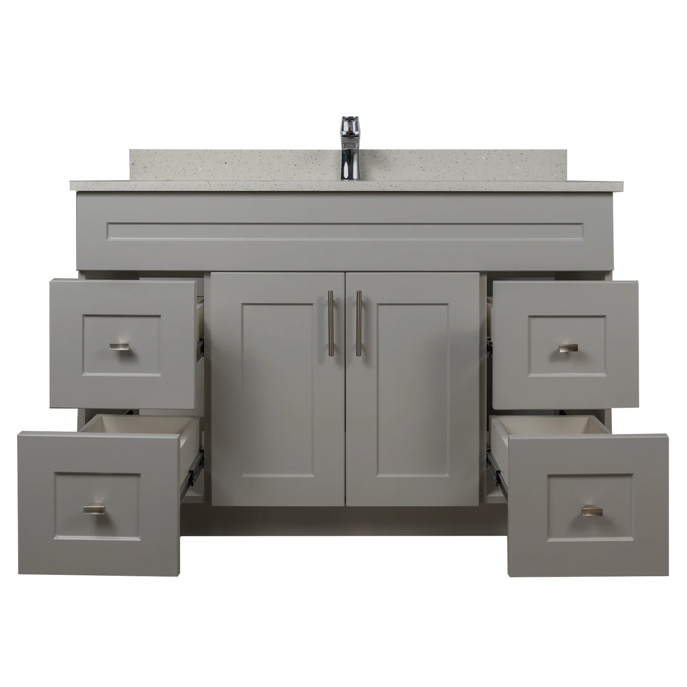 48" MDF Vanity With Drawers - Shaker Style