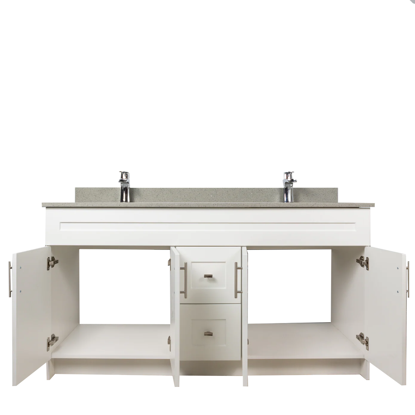 60" MDF Double Sink Vanity - Shaker Style