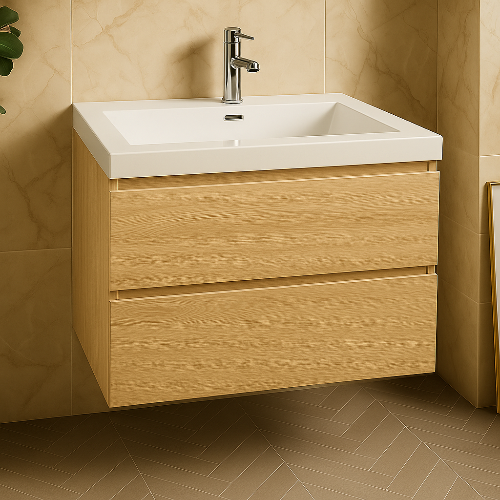 36" Floating Vanity with Two Drawers