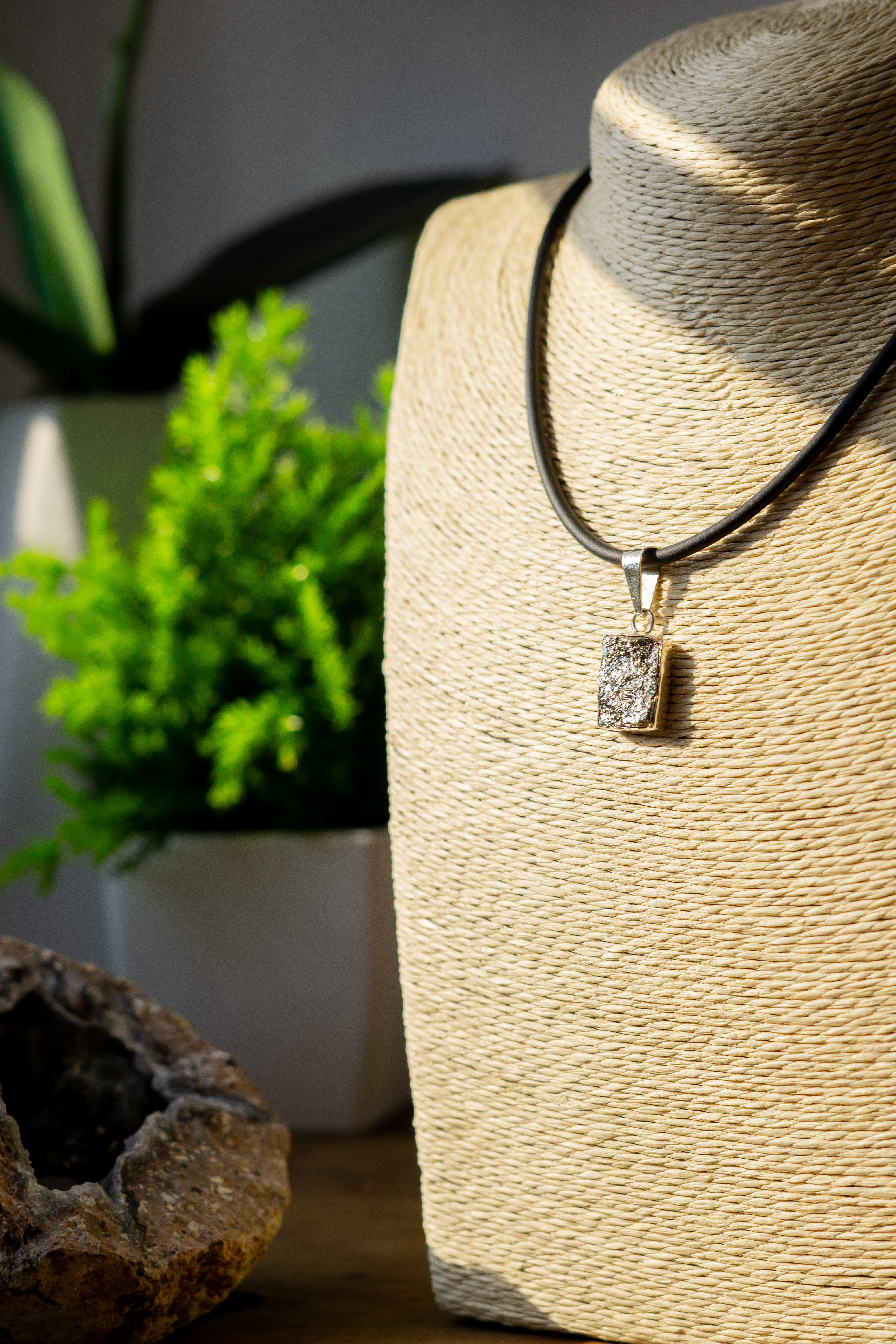 Collar de Pirita con plata 