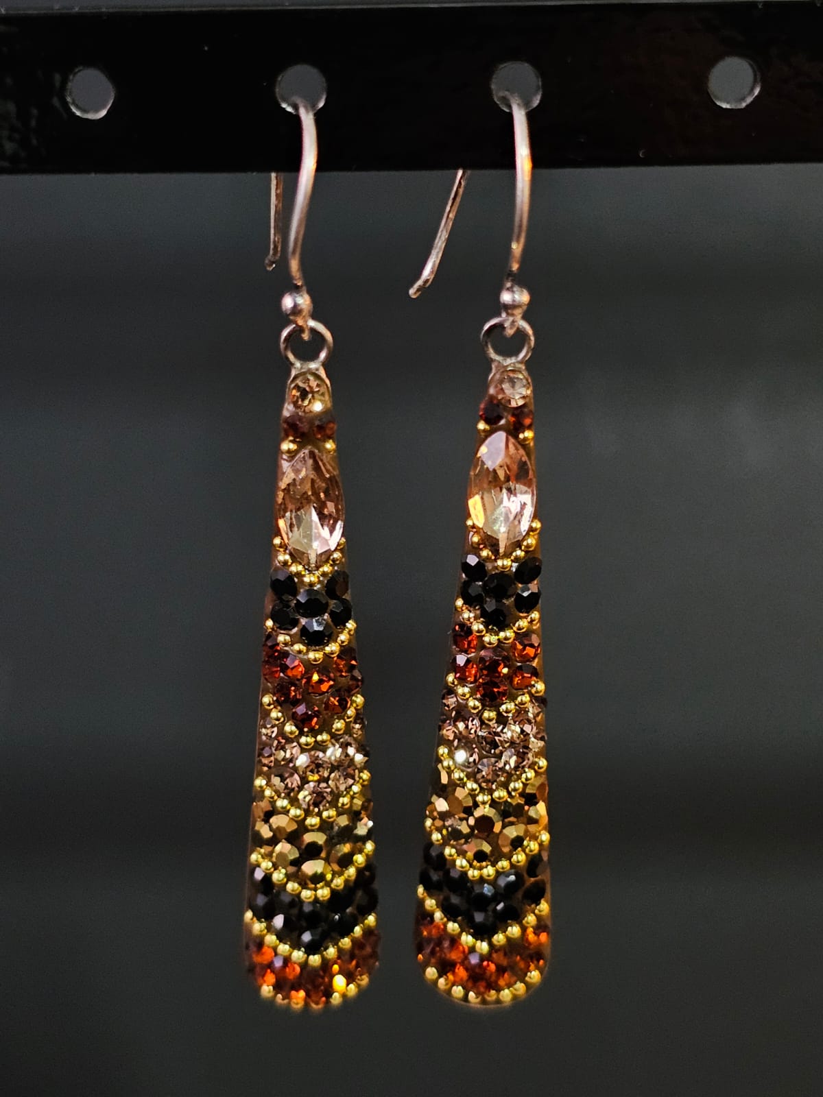 Aretes de plata 925 con cristal M3