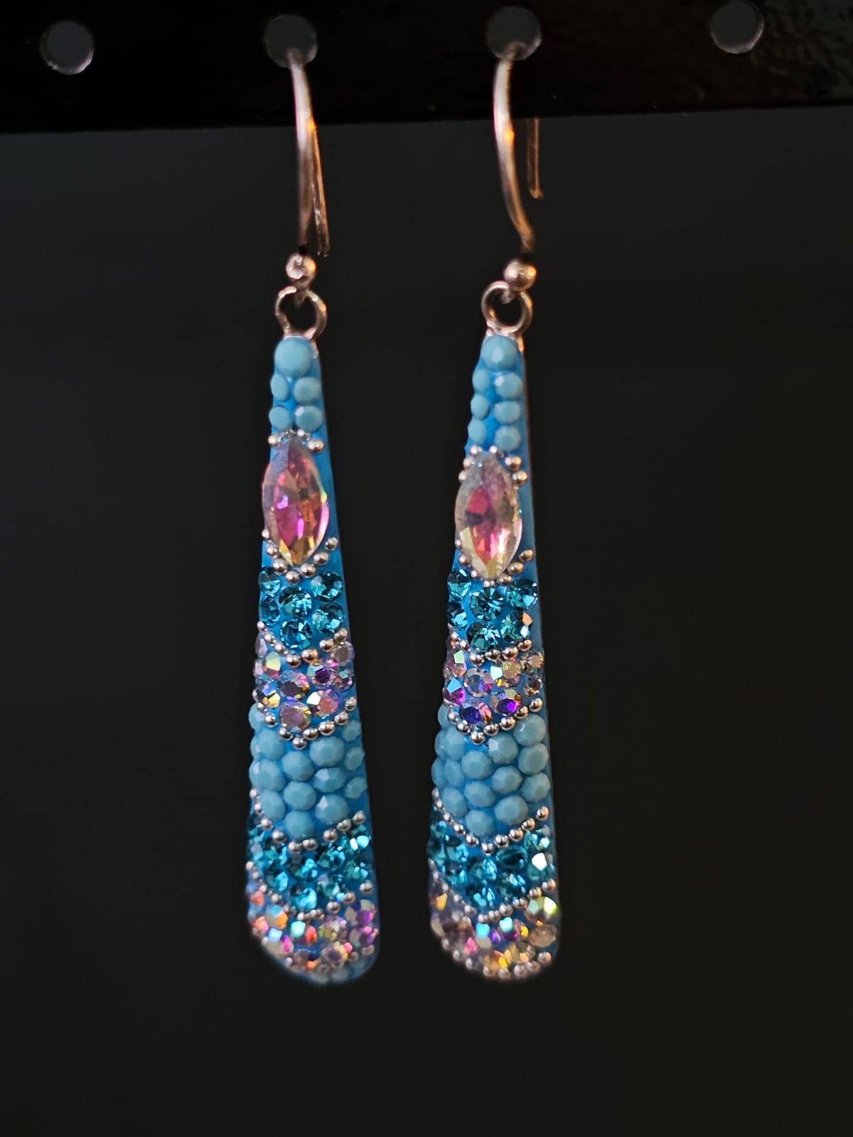 Aretes de plata 925 con cristal M2