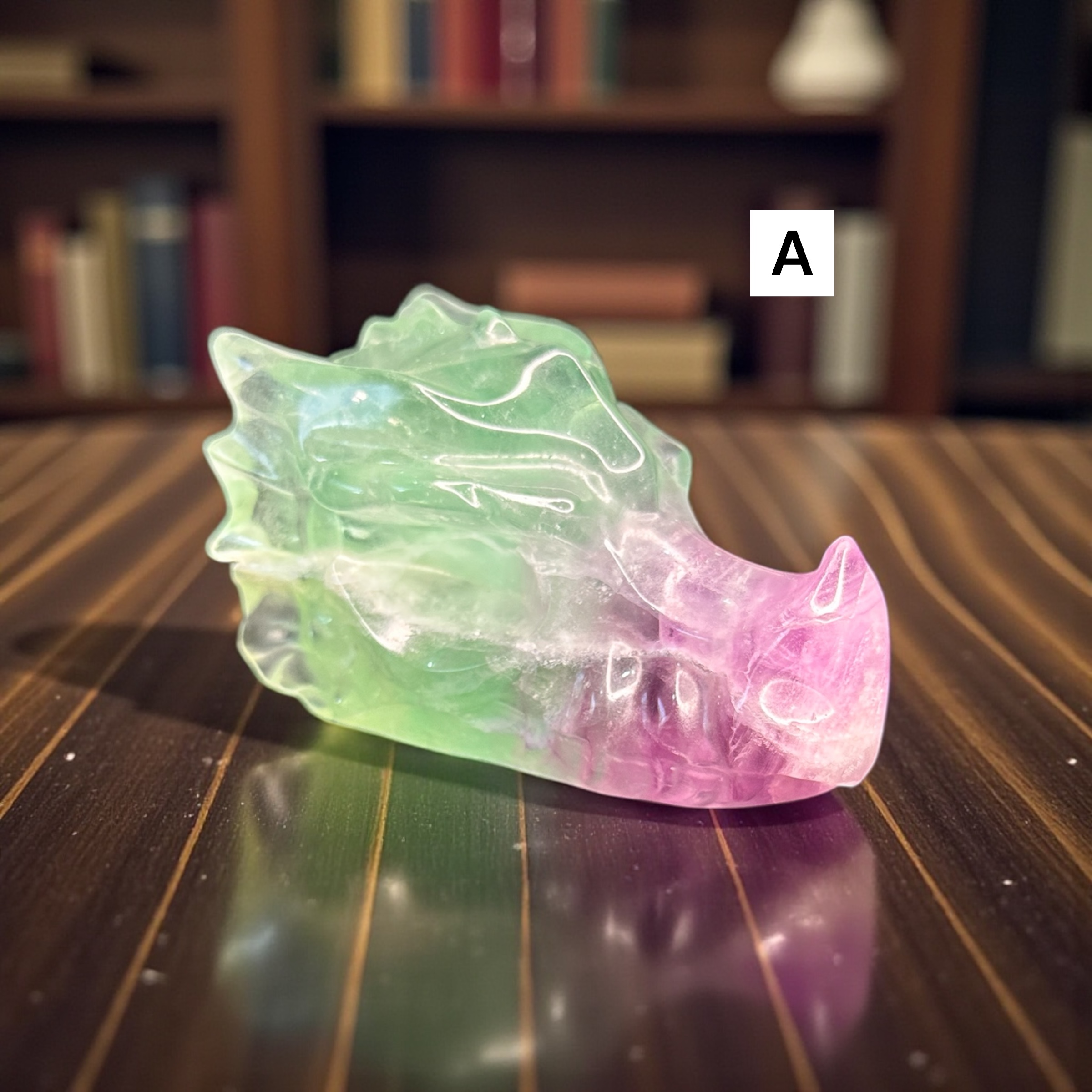 Rainbow Fluorite Dragon Head 