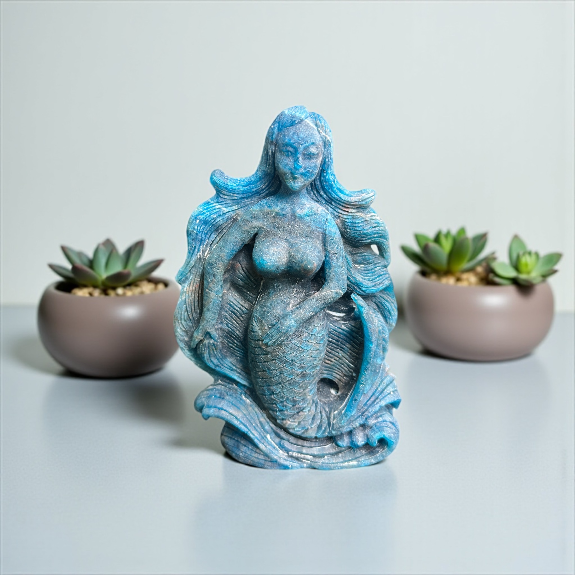 Blue Apatite Mermaid 