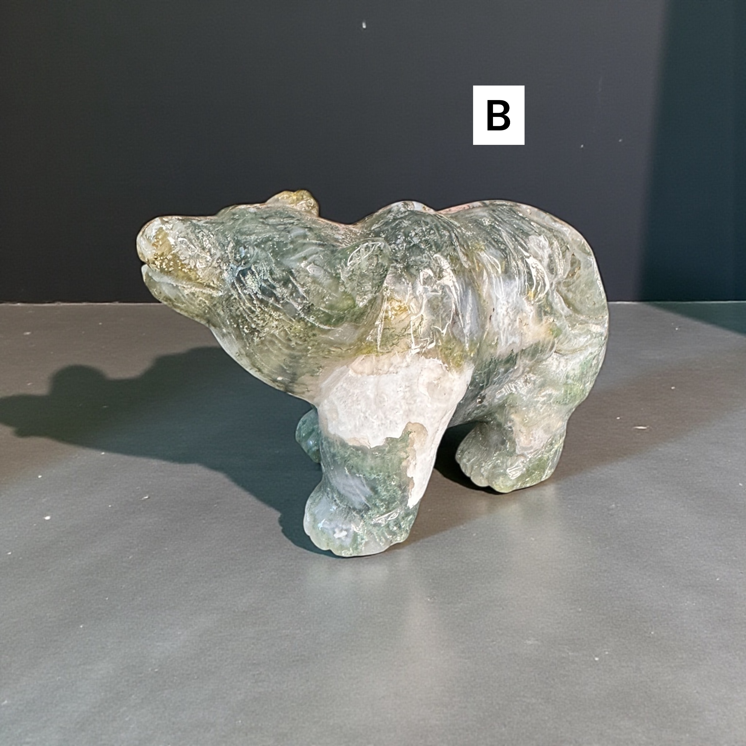 Moss Agate Bears 