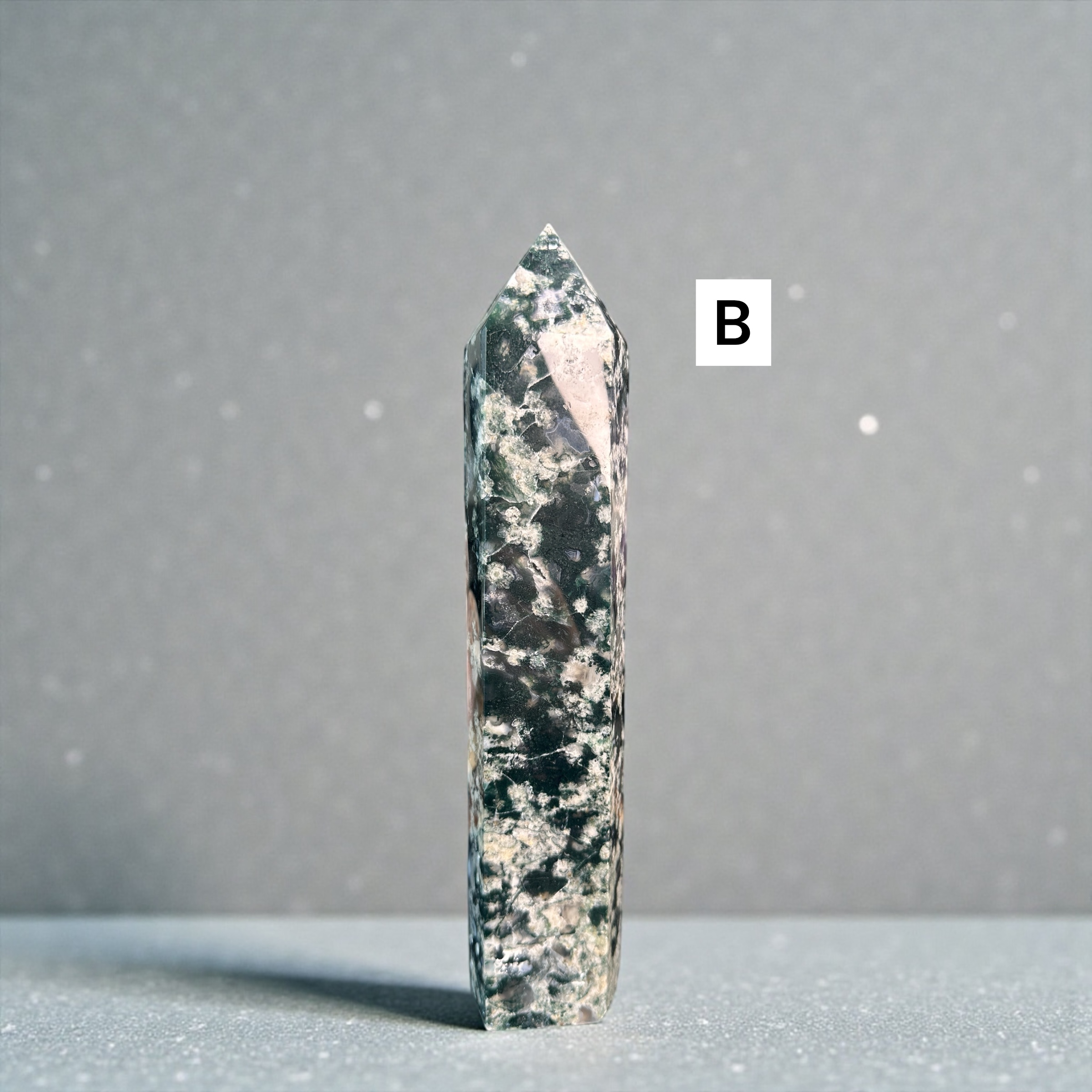 Speckled Moss Agate Tower 