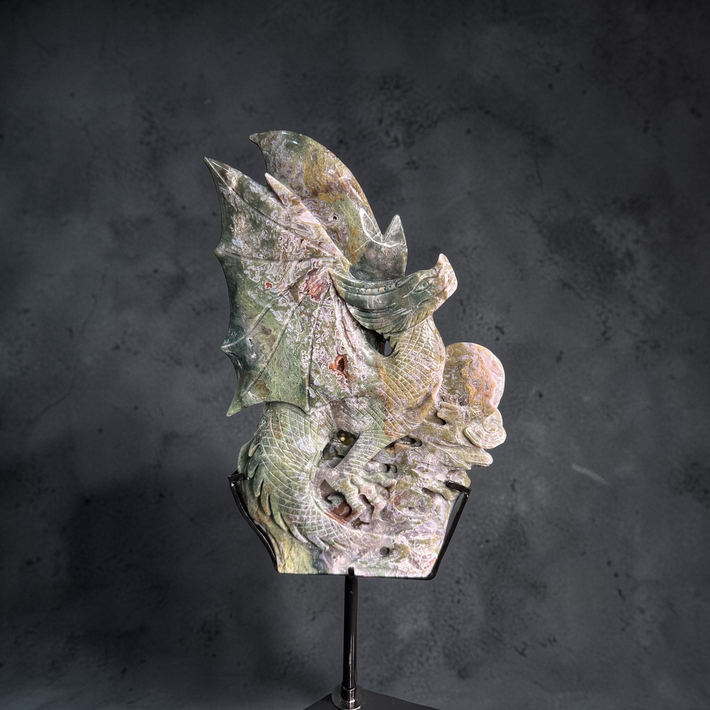 Moss Agate Dragon
