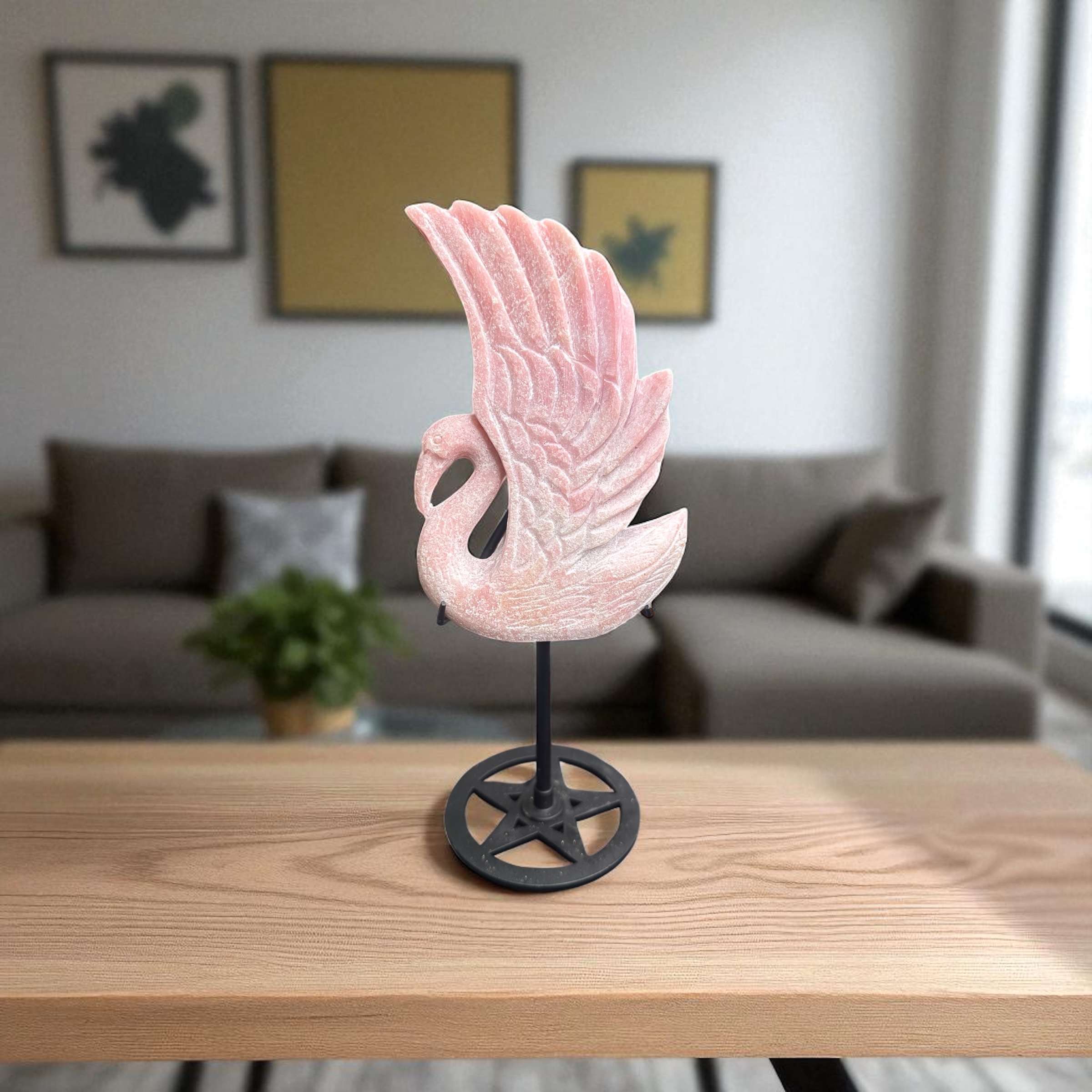 Pink Opal Swan