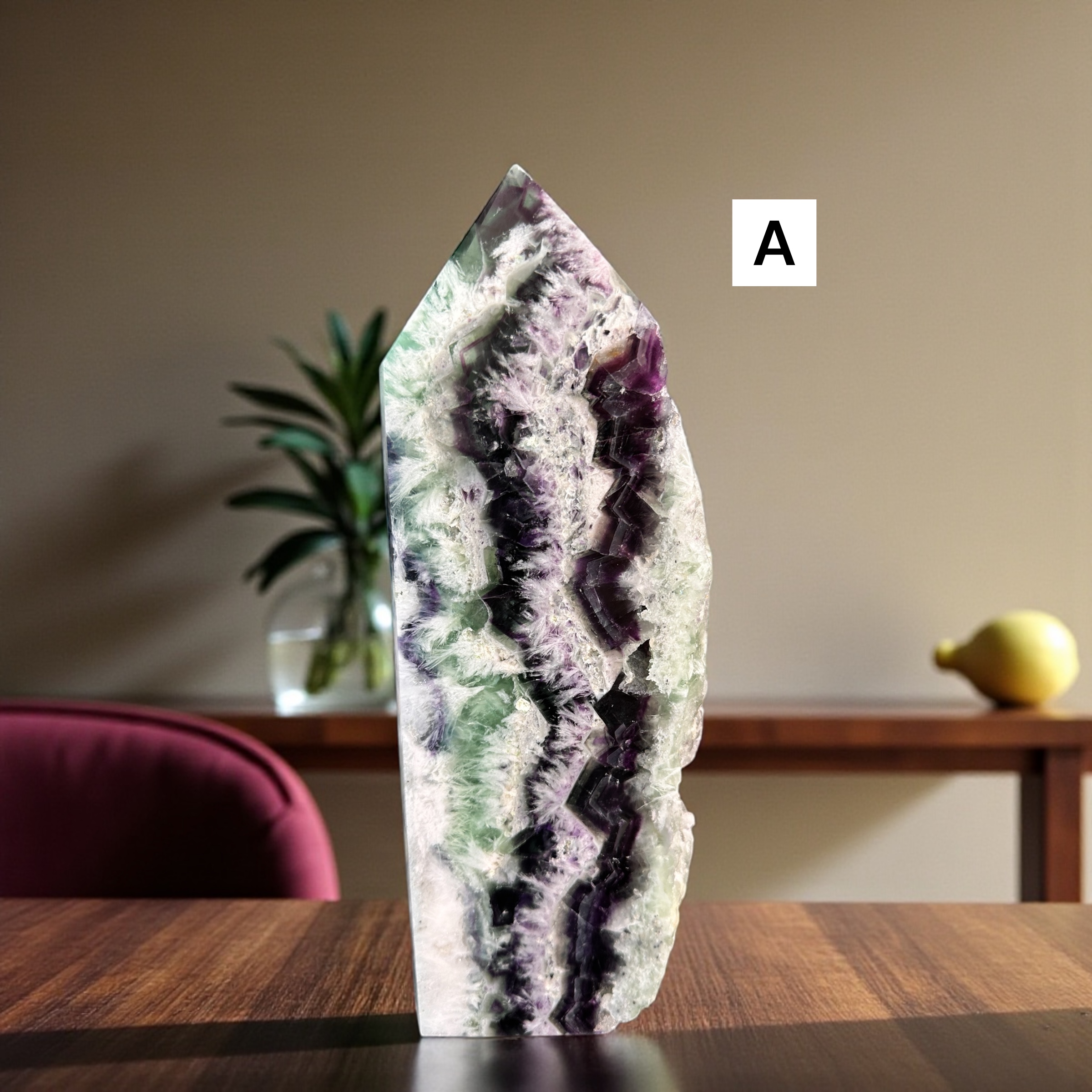 Rainbow Fluorite Towers (Raw Side)