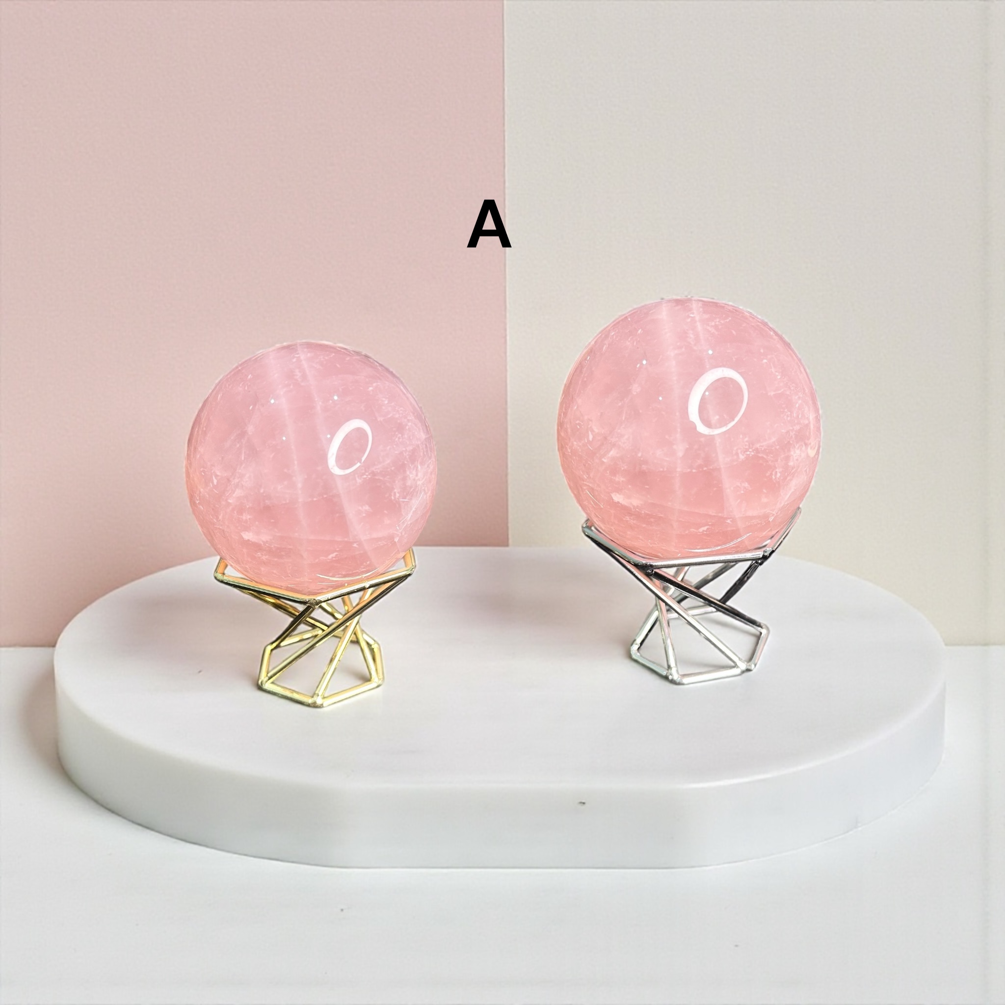 Rose Quartz Spheres 