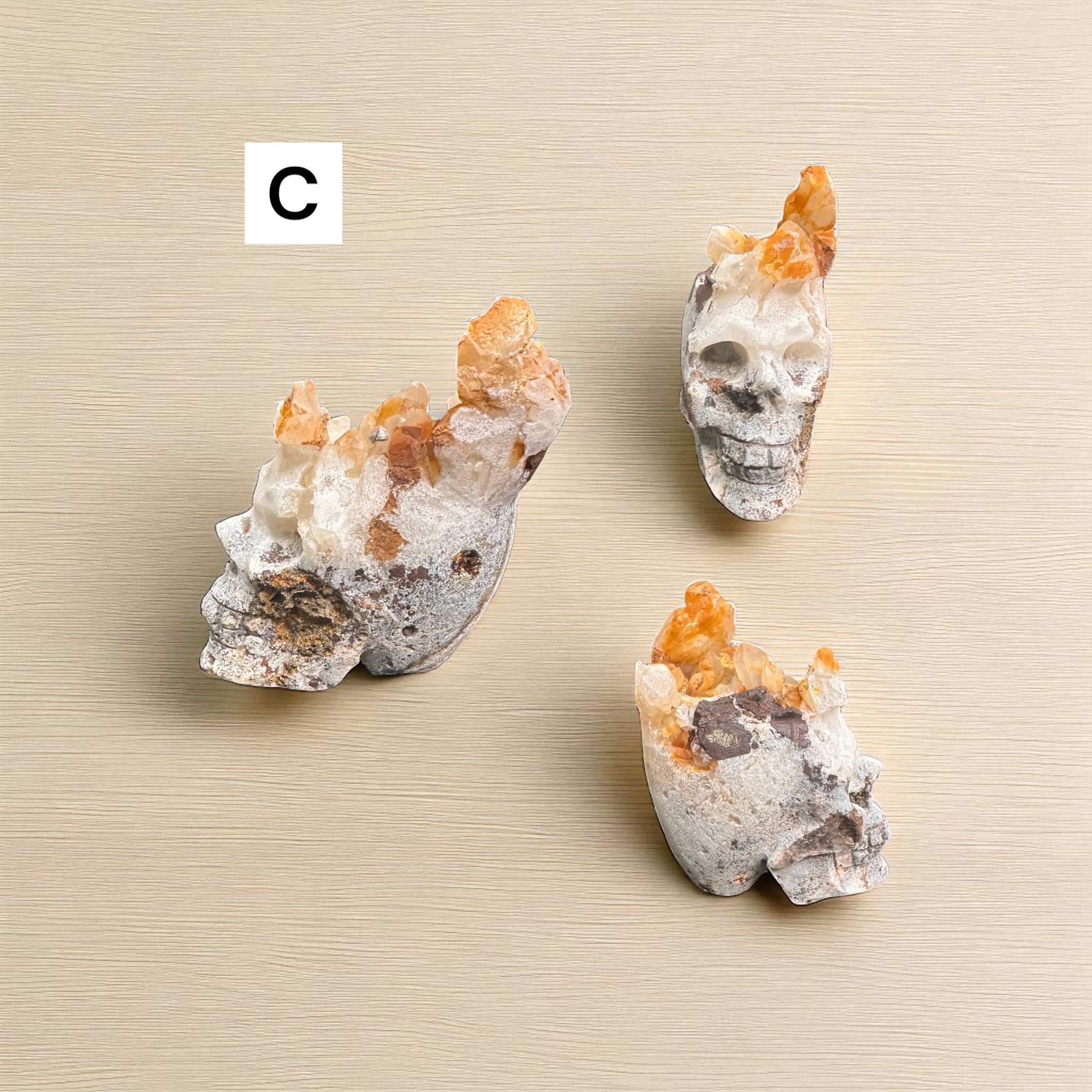 Quartz Cluster Skull with Pyrite 