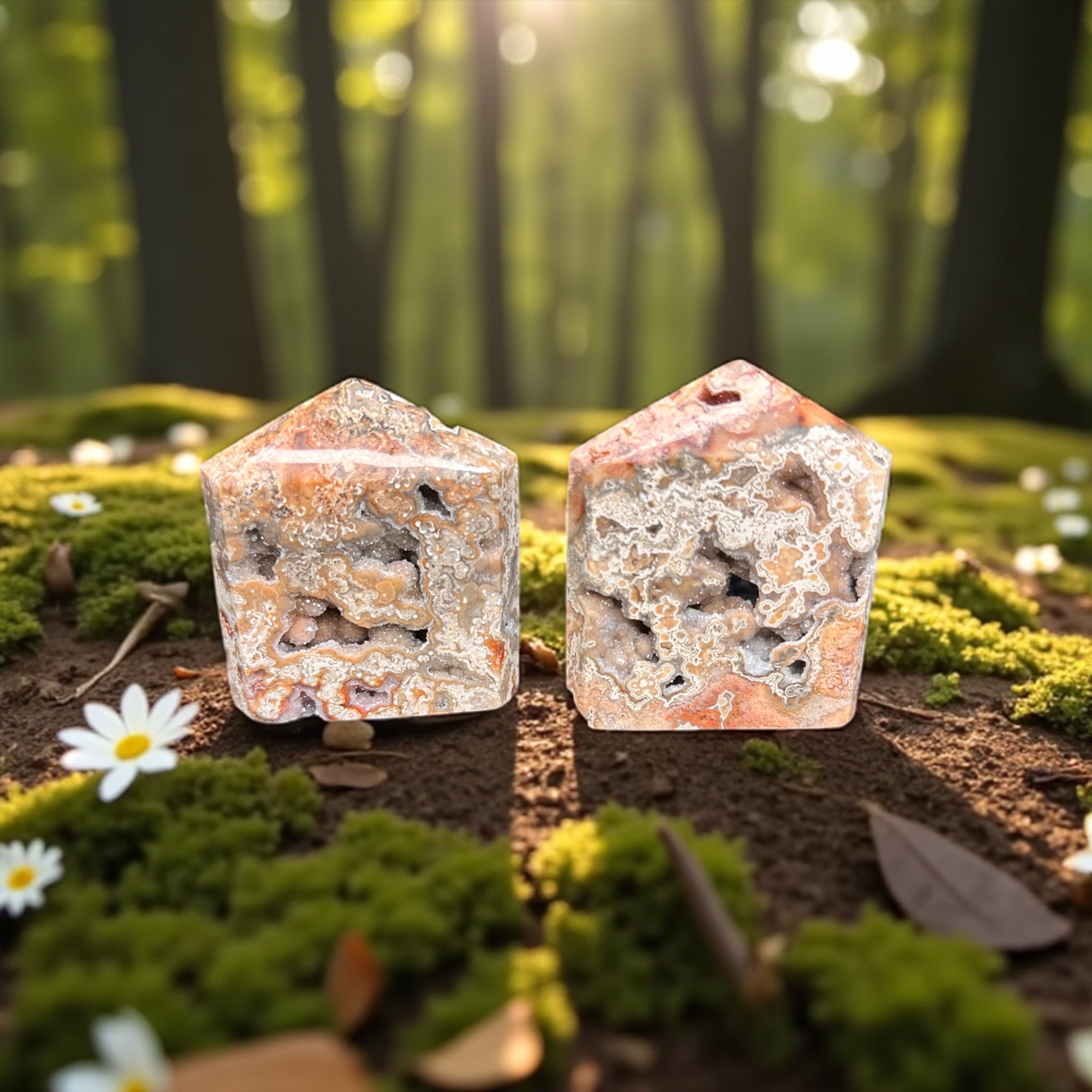 Crazy Lace Agate Mini Towers 
