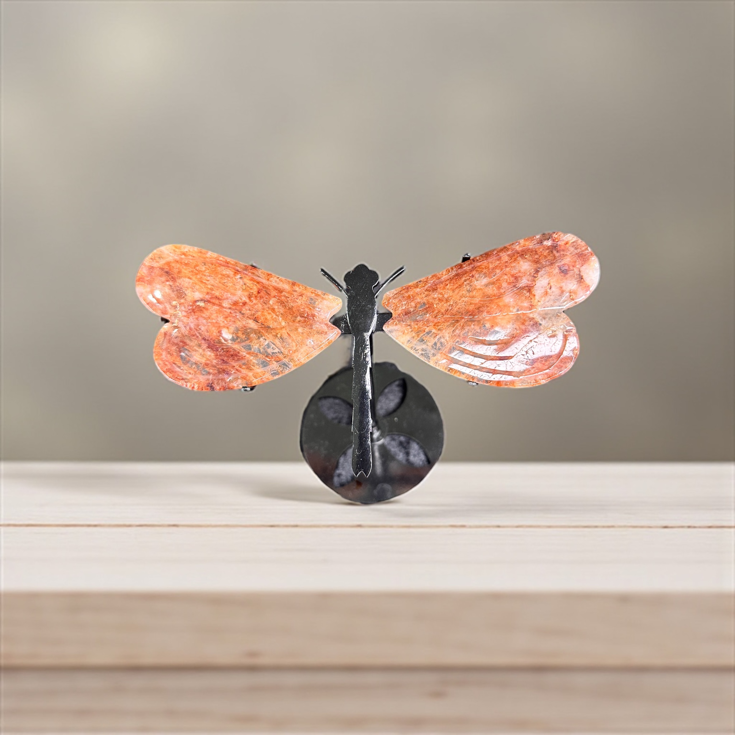 Fire Quartz Dragonfly 