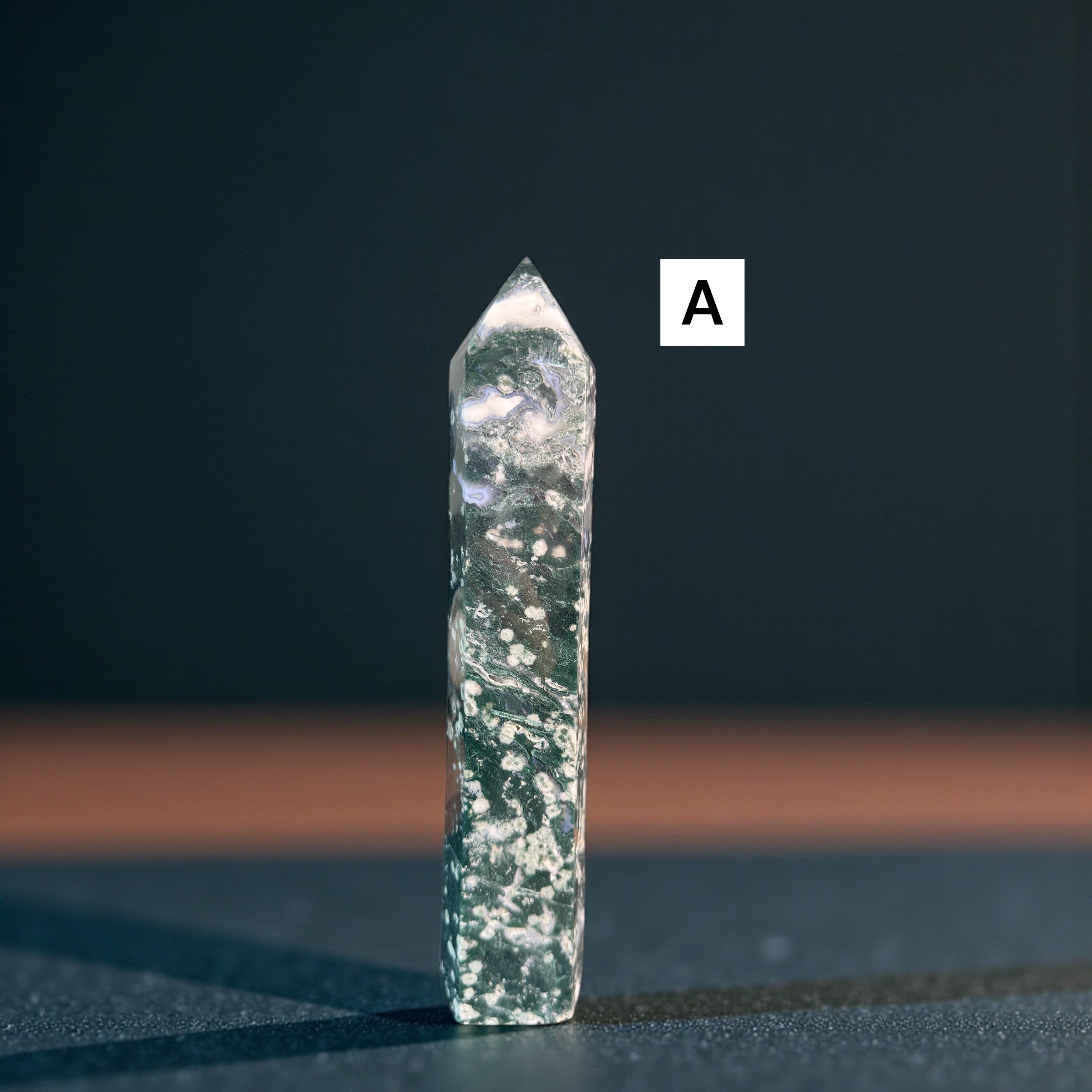 Speckled Moss Agate Tower 