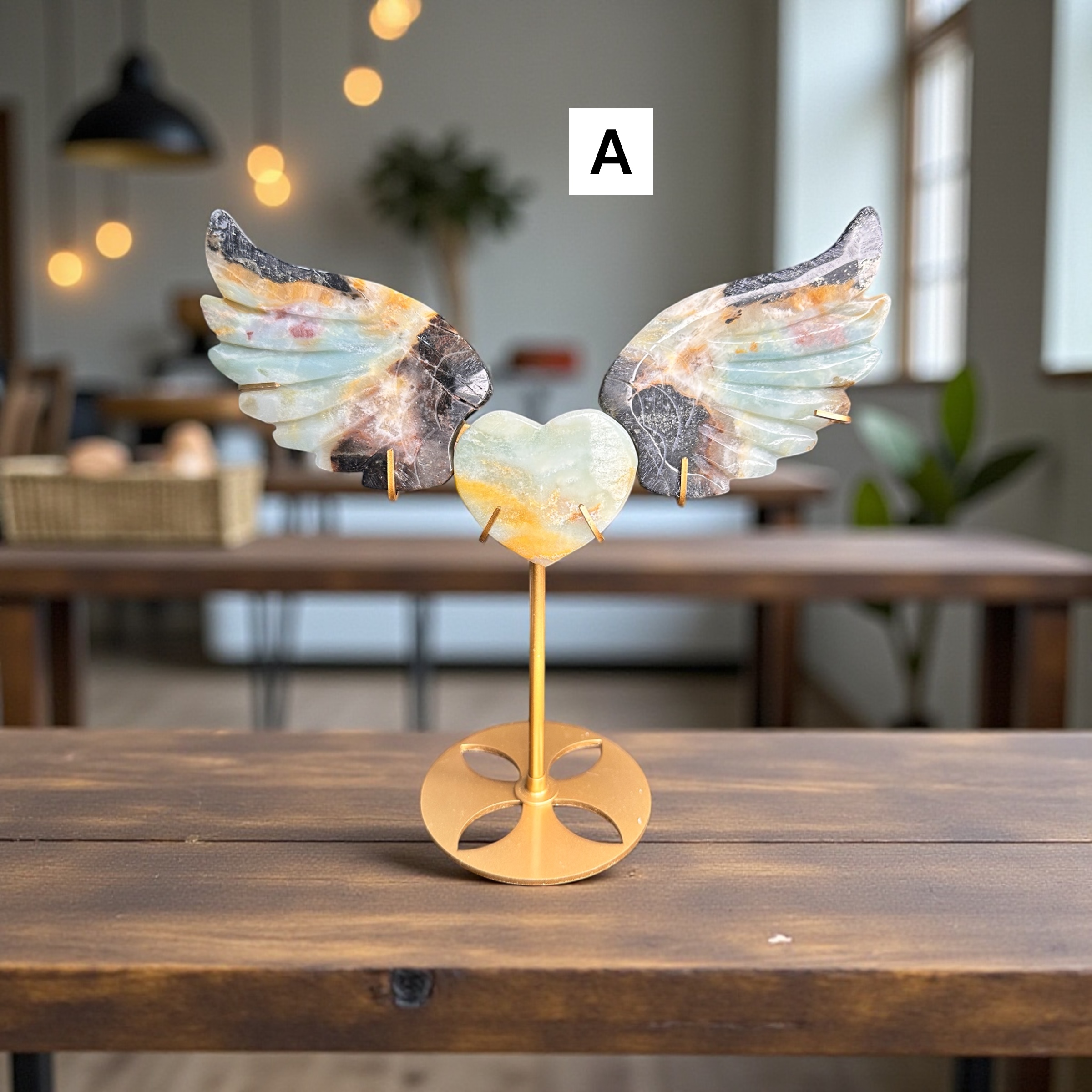 Caribbean Calcite Wings With Heart