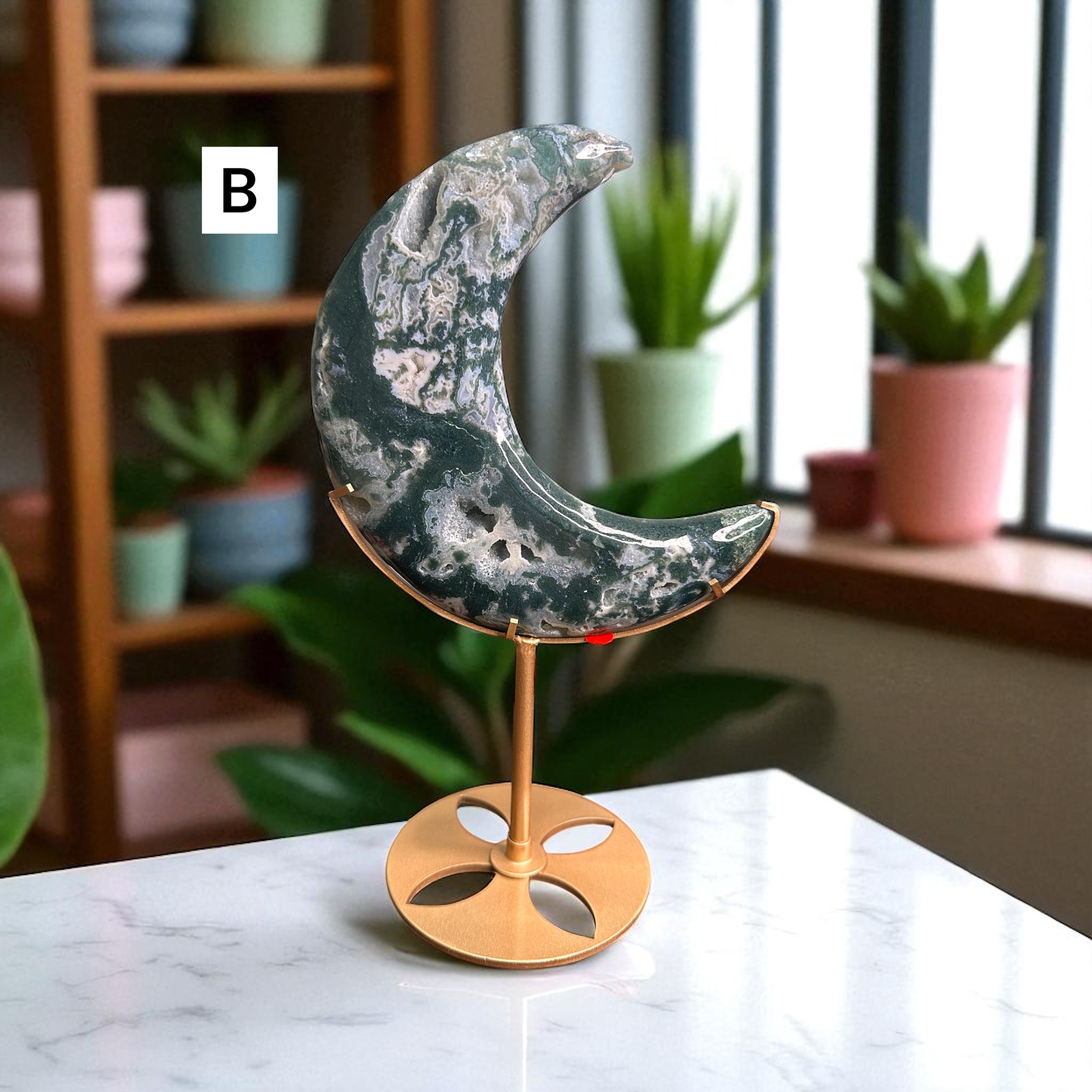 Moss Agate Moon