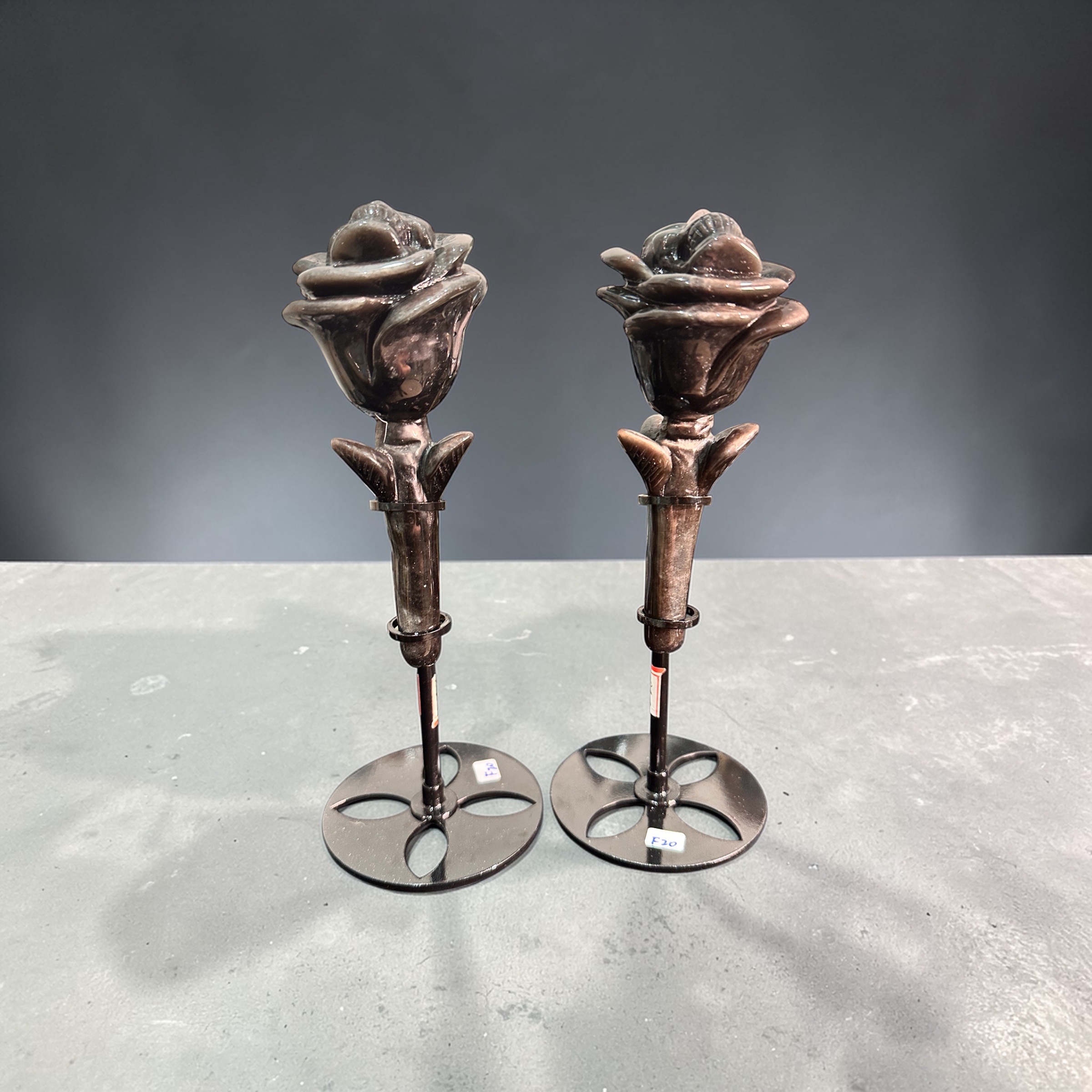 Silver Sheen Obsidian Skull/Rose 