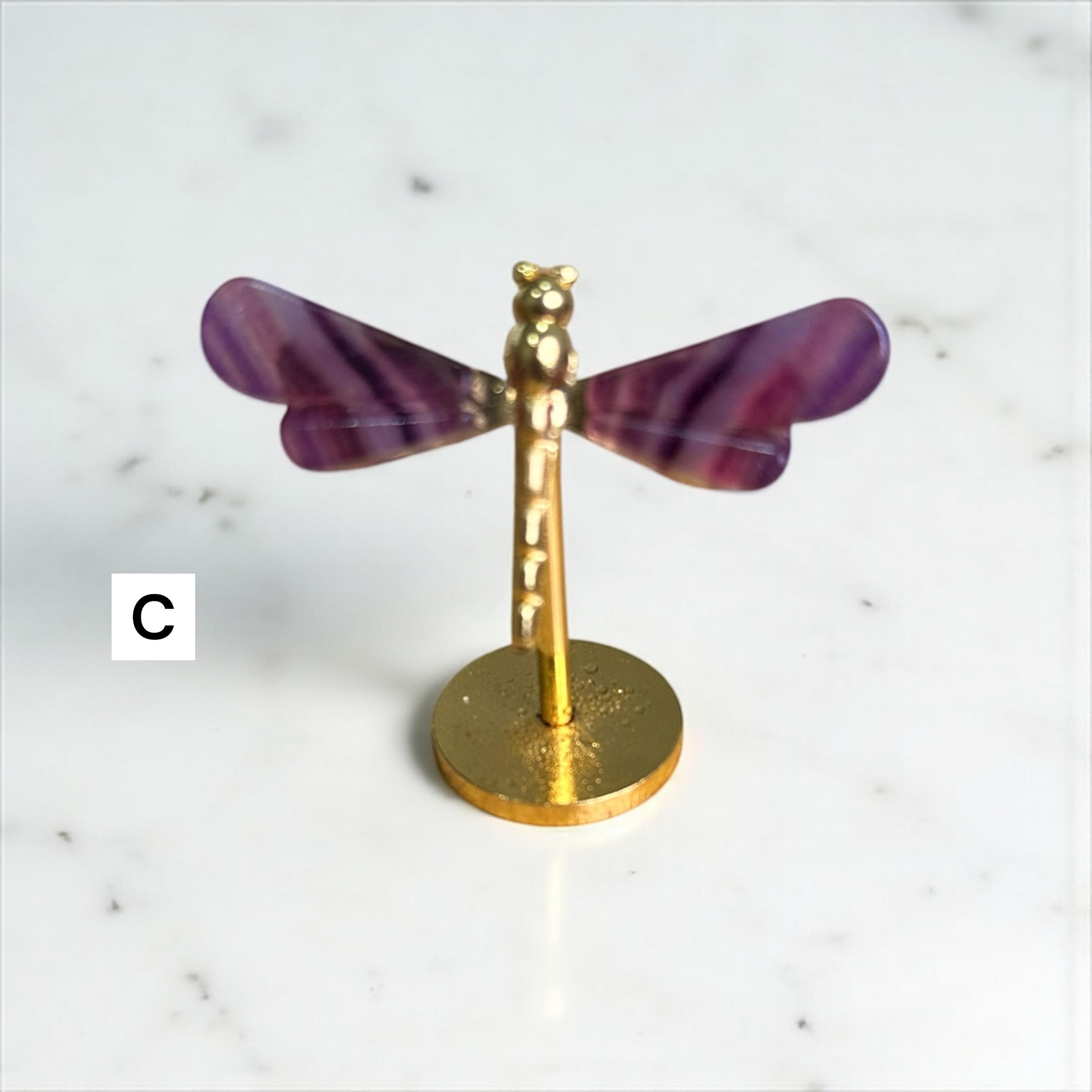 Rainbow Fluorite Mini Dragonfly 