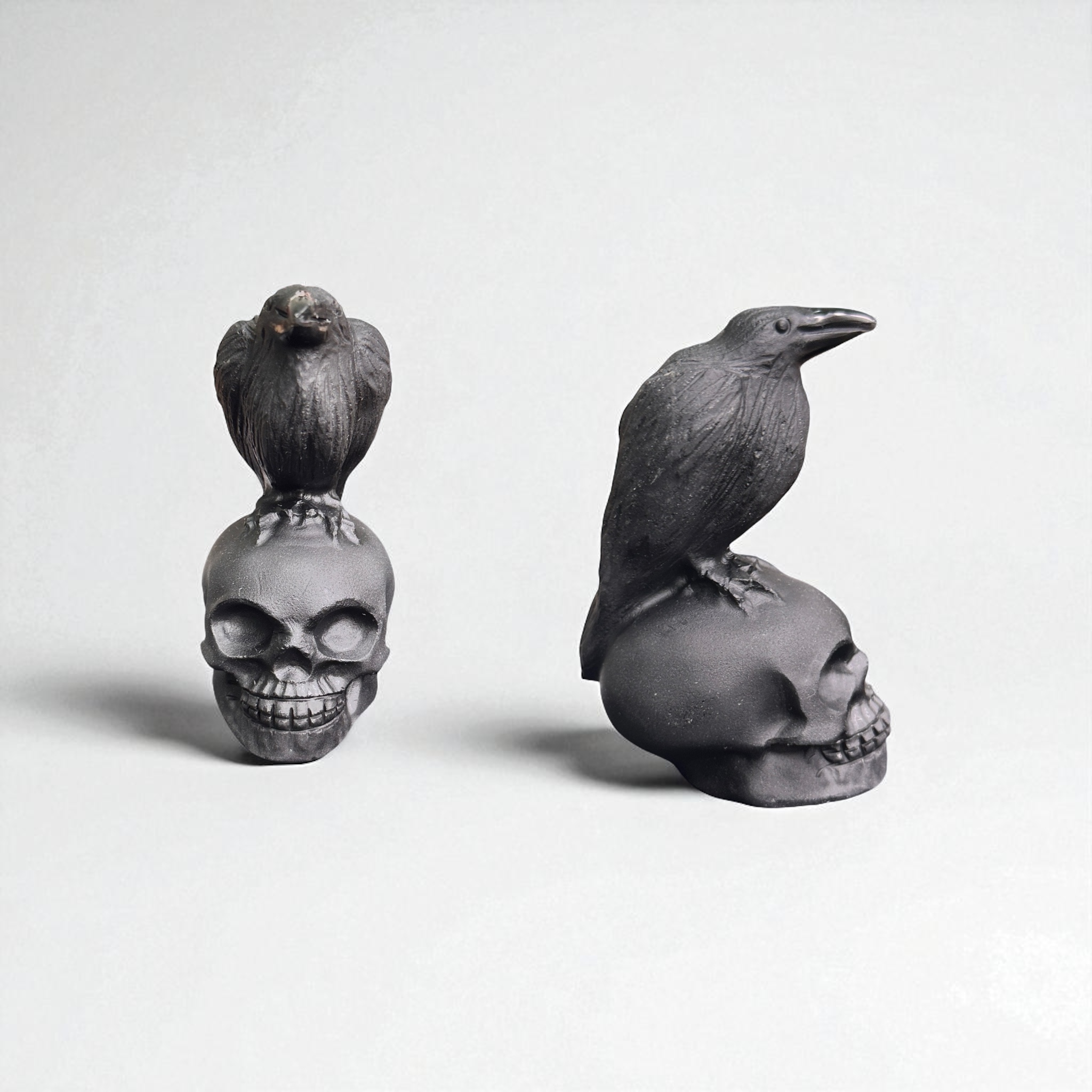 Black Obsidian Skull/Crow 