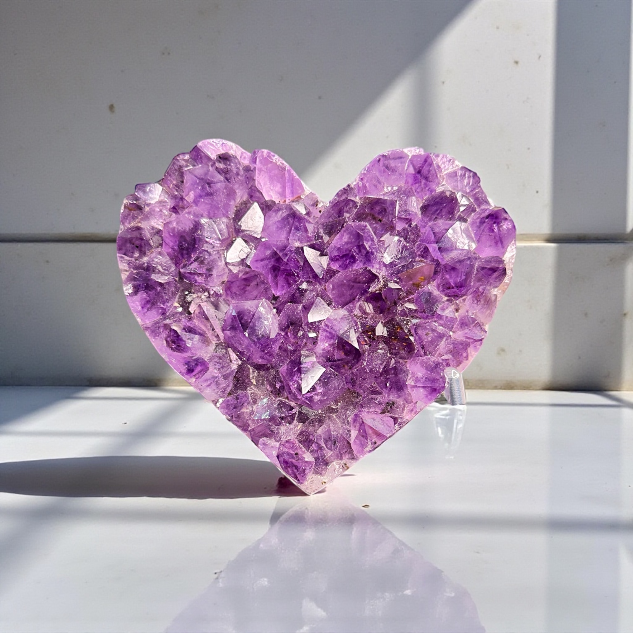 Amethyst Cluster Heart 