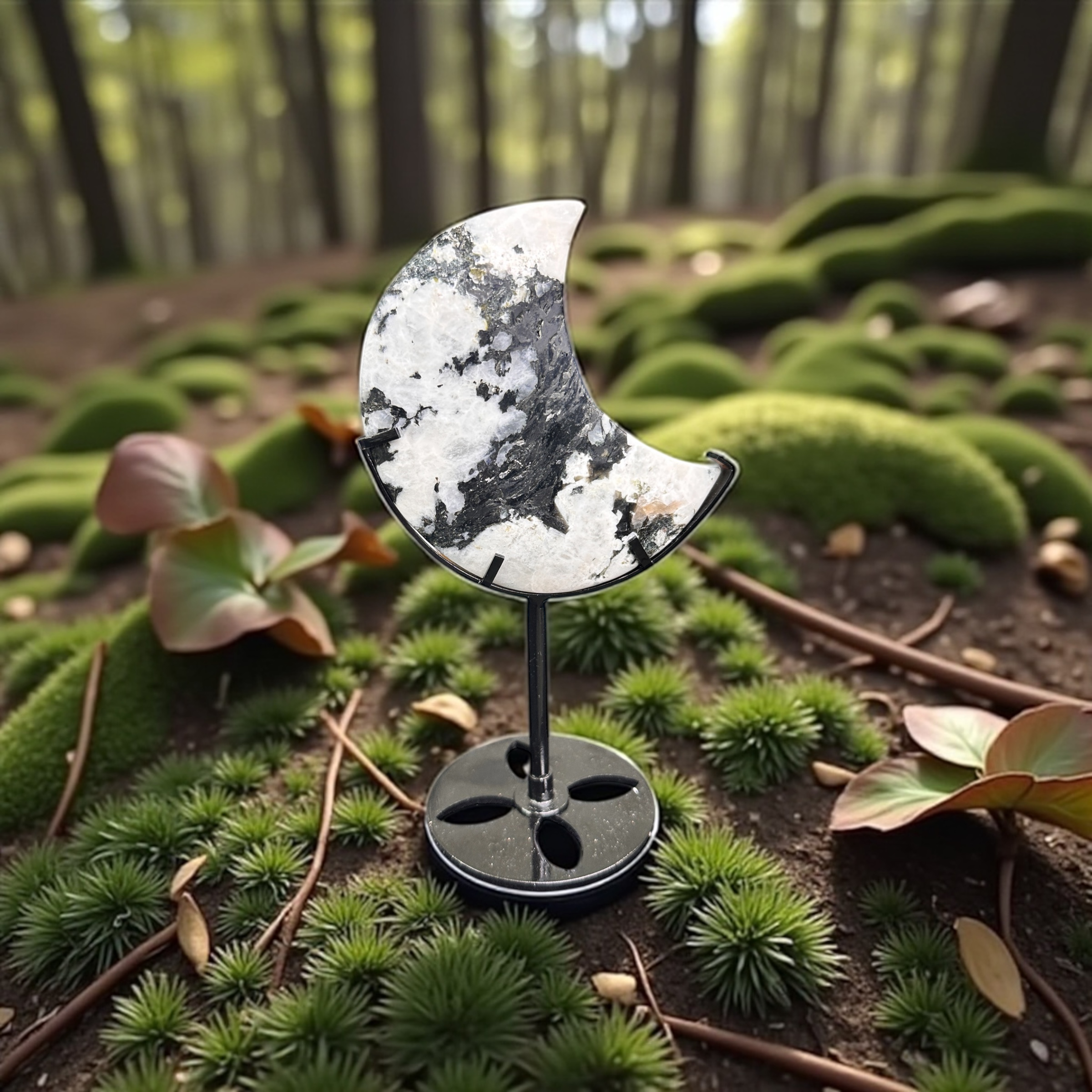 Rainbow Moonstone Moon