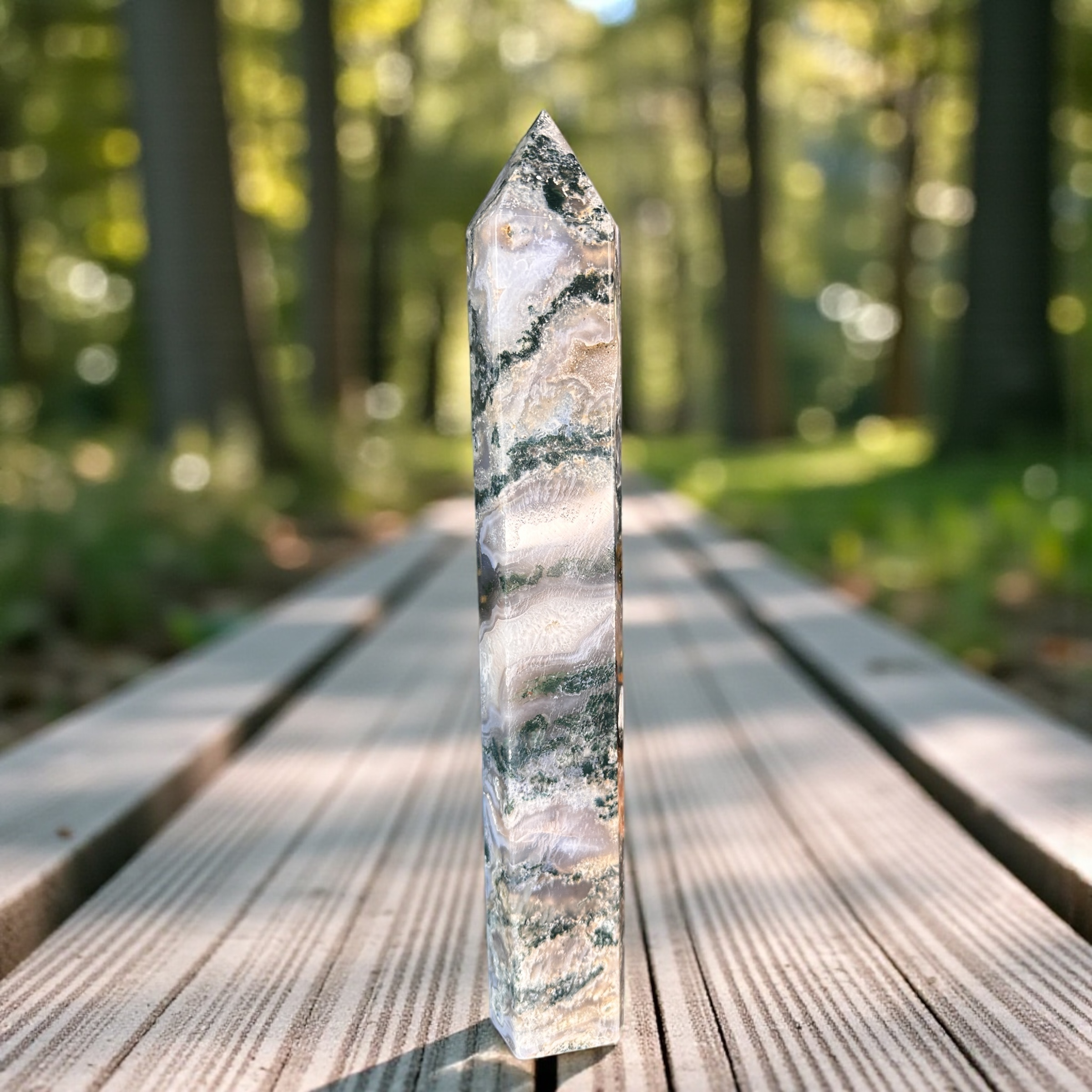 Moss Agate Tower ( Large )