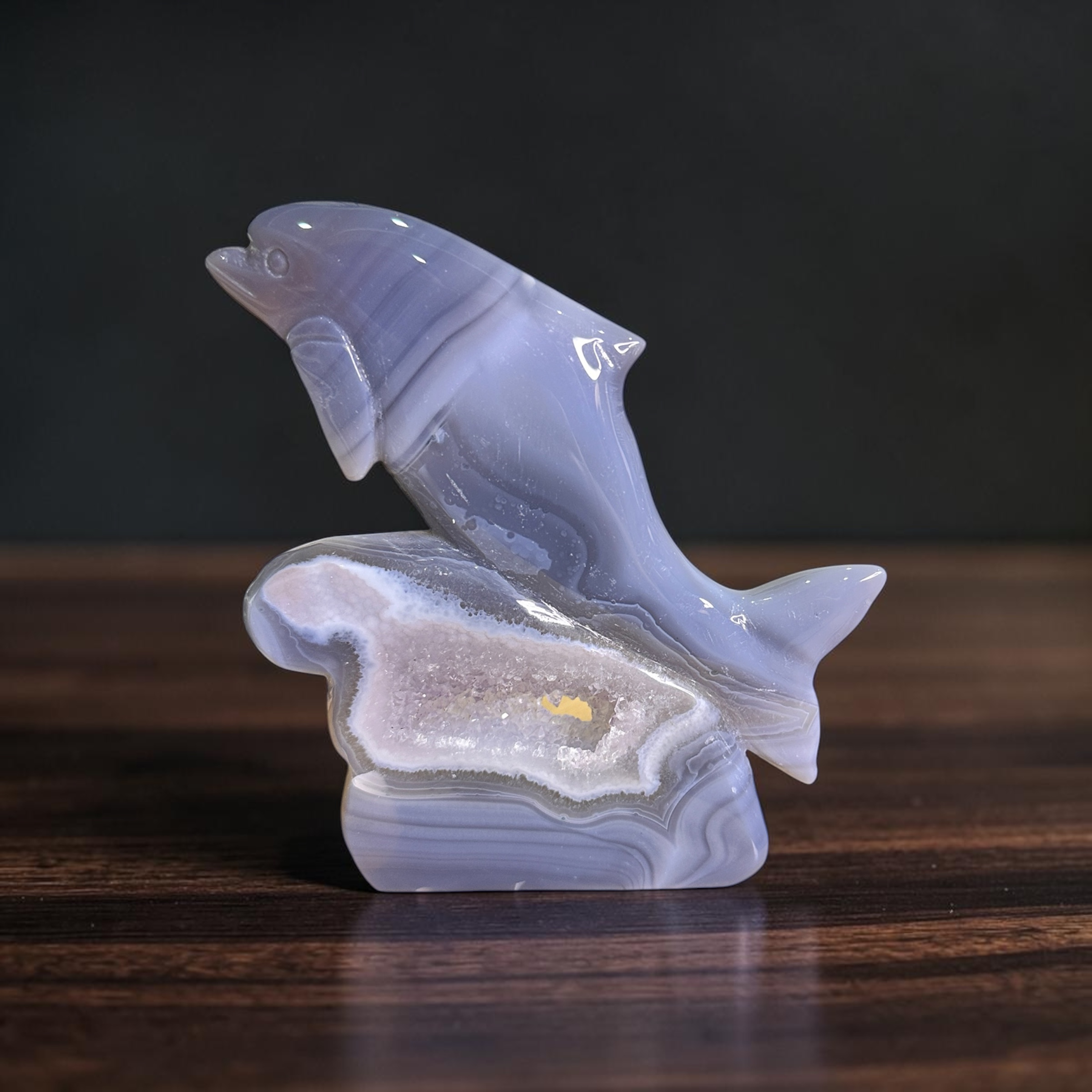 Druzy Agatę Dolphine 