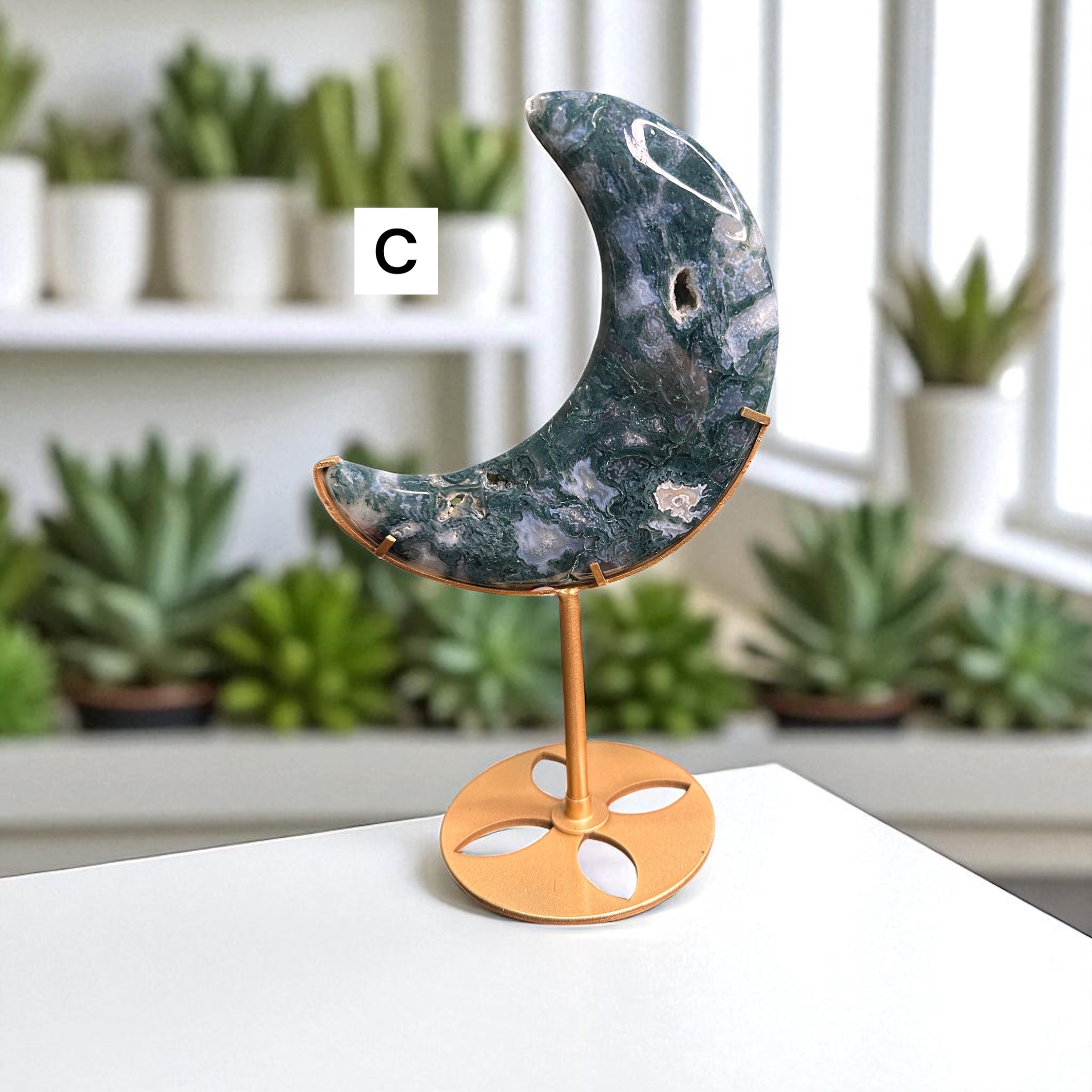 Moss Agate Moon