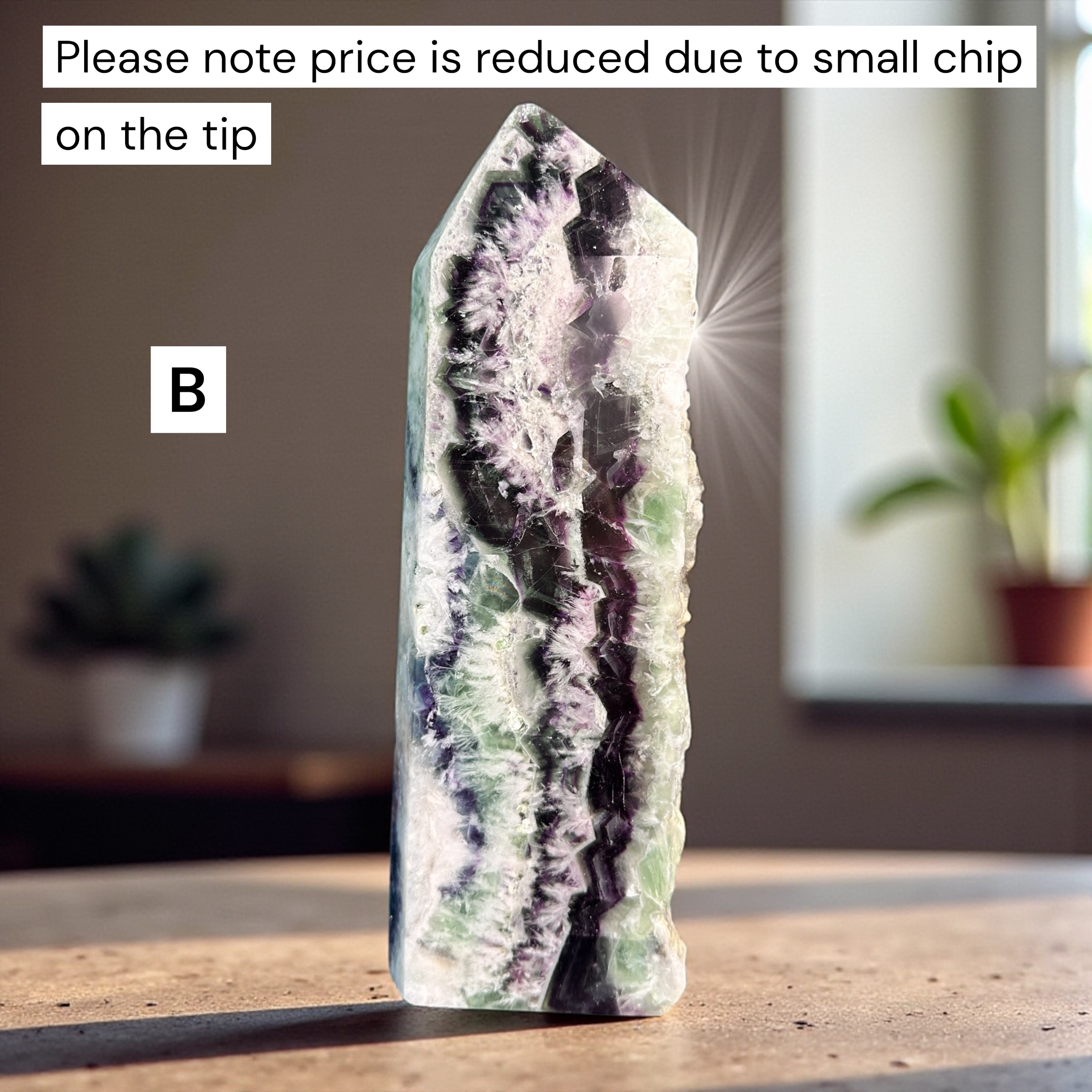 Rainbow Fluorite Towers (Raw Side)