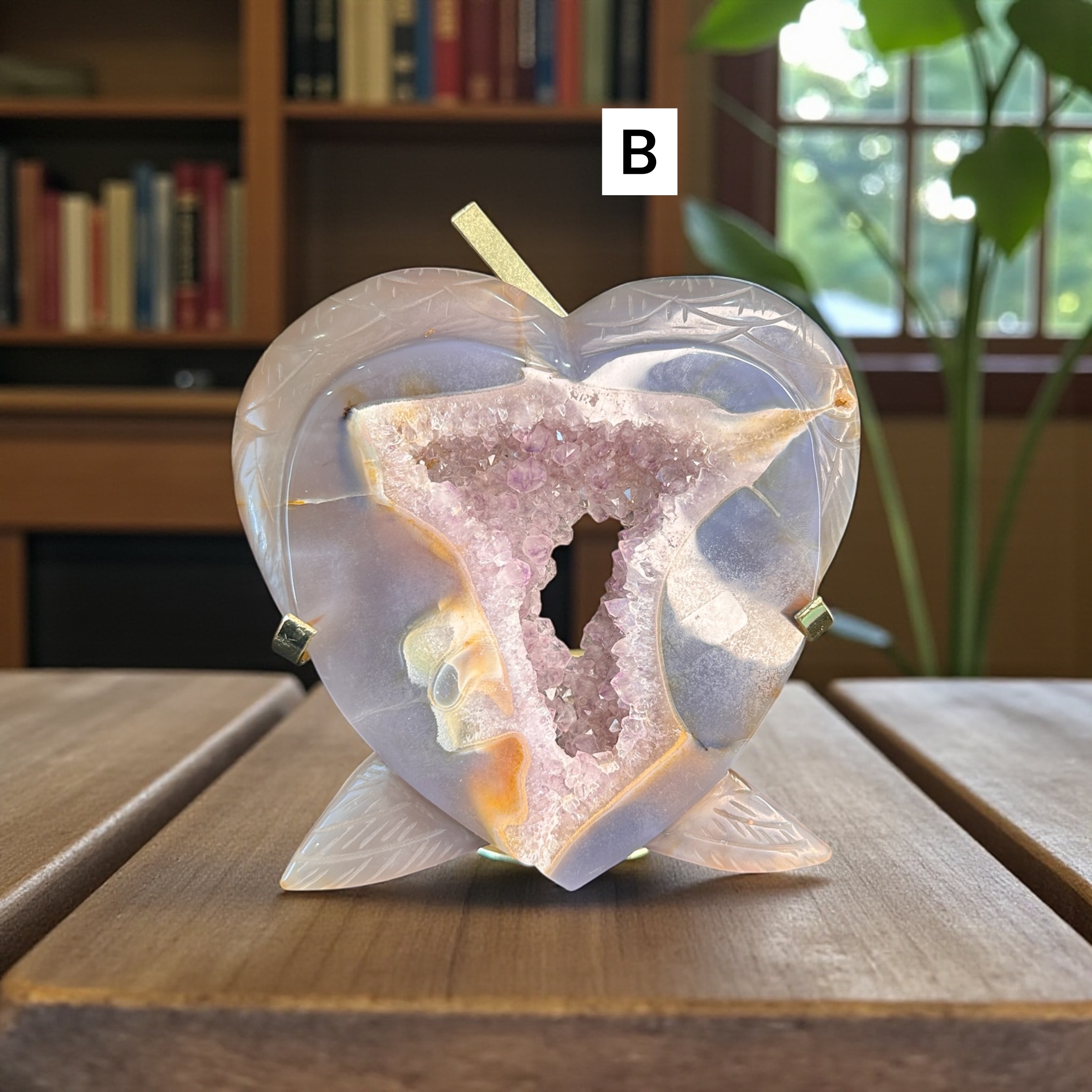 Druzy Amethyst/ Agate Hearts