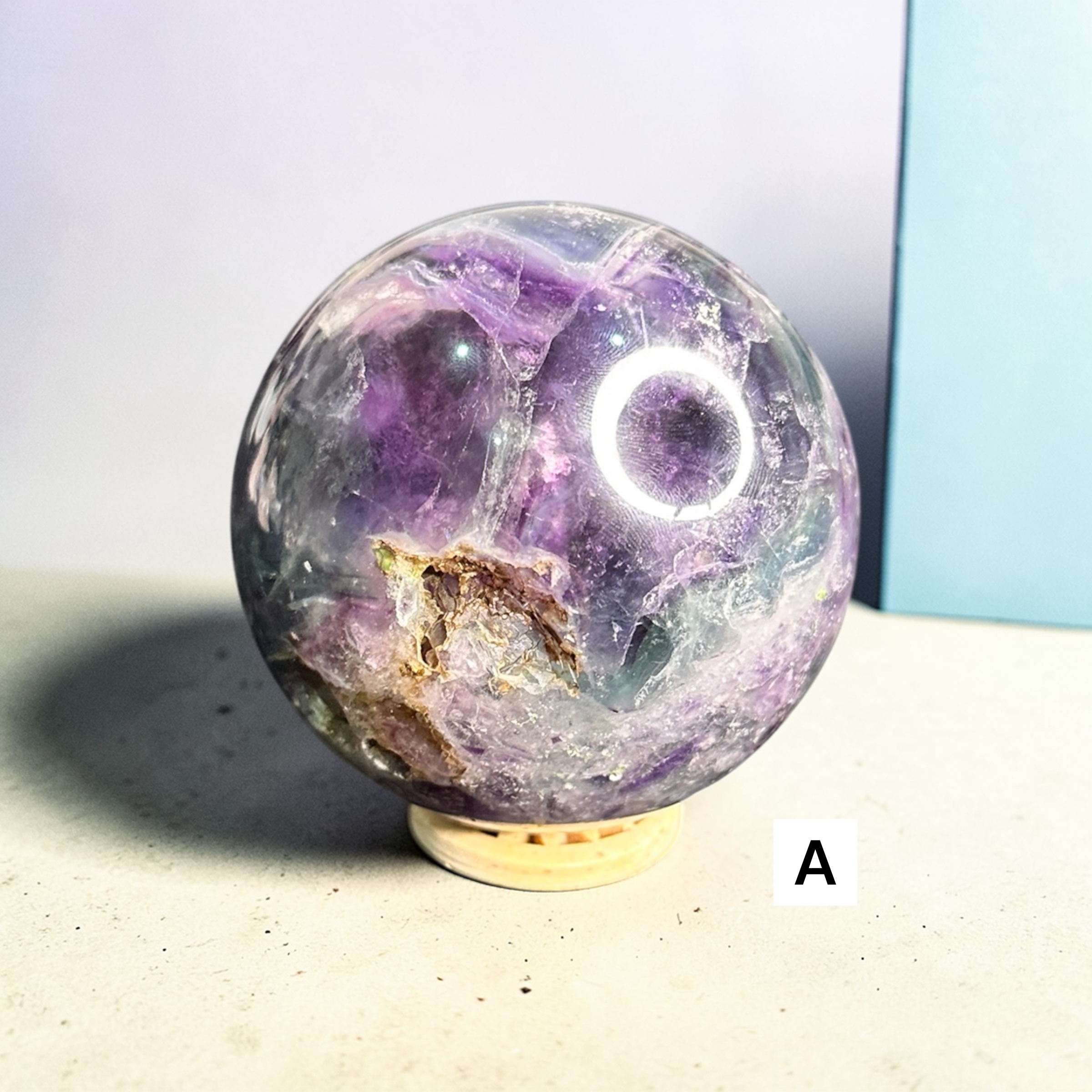 Rainbow Fluorite Spheres 