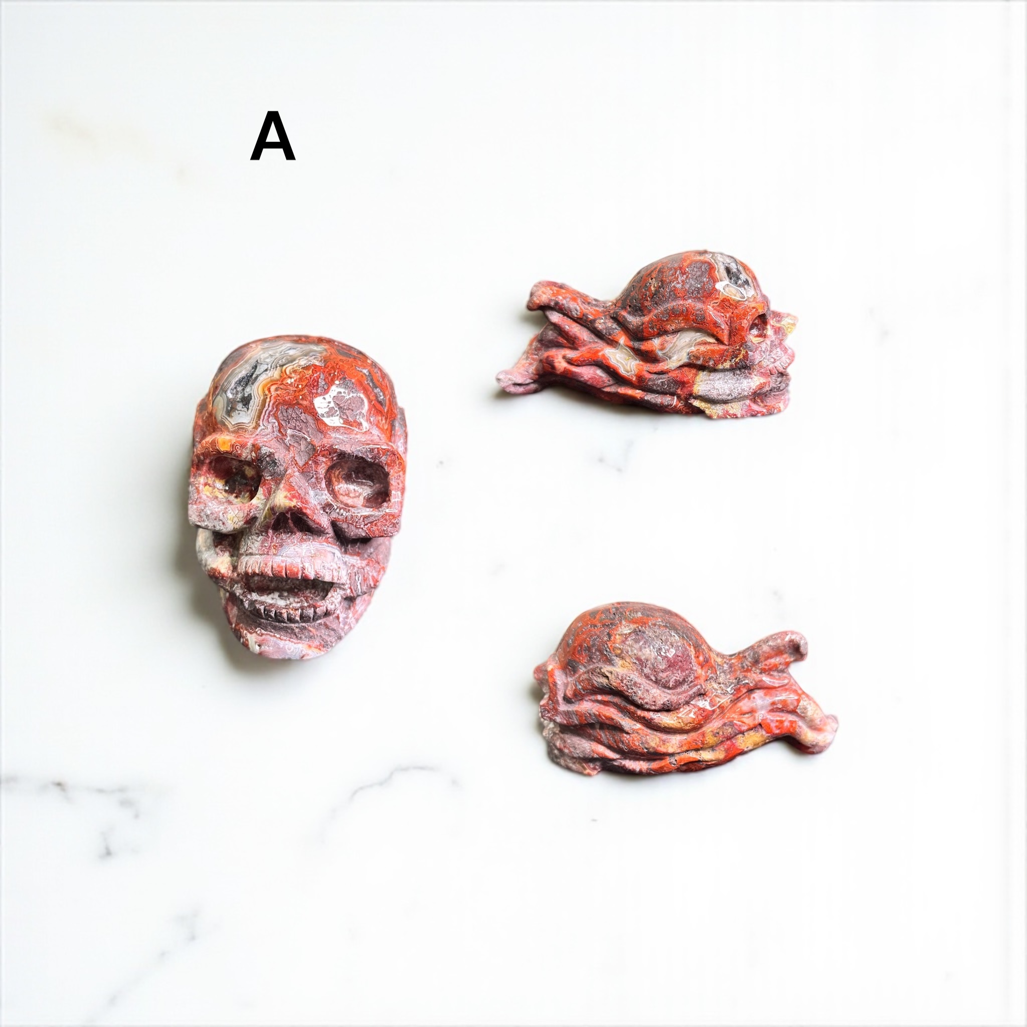 Mexican Agate Flame/Skulls 