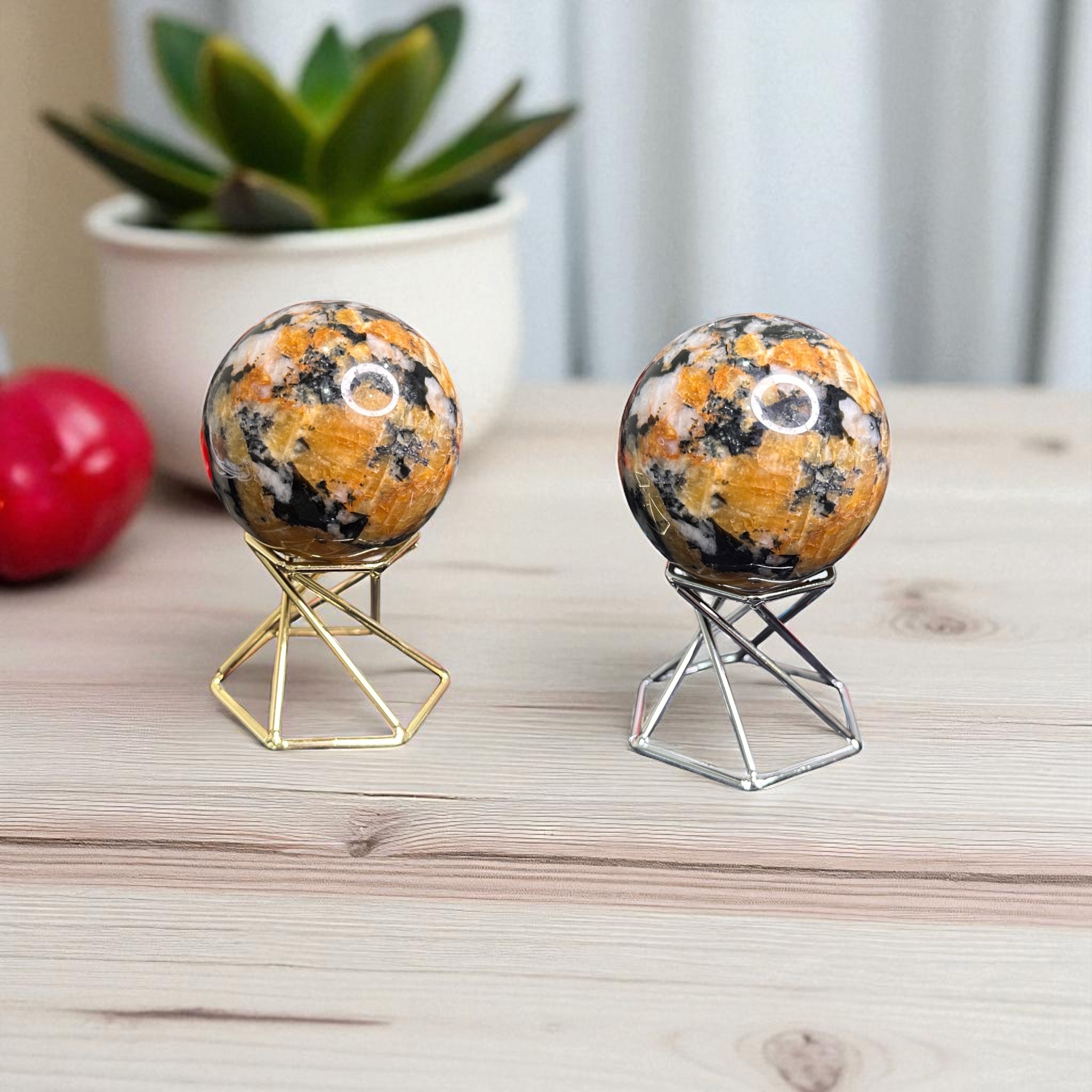 Yellow Tourmaline Spheres 