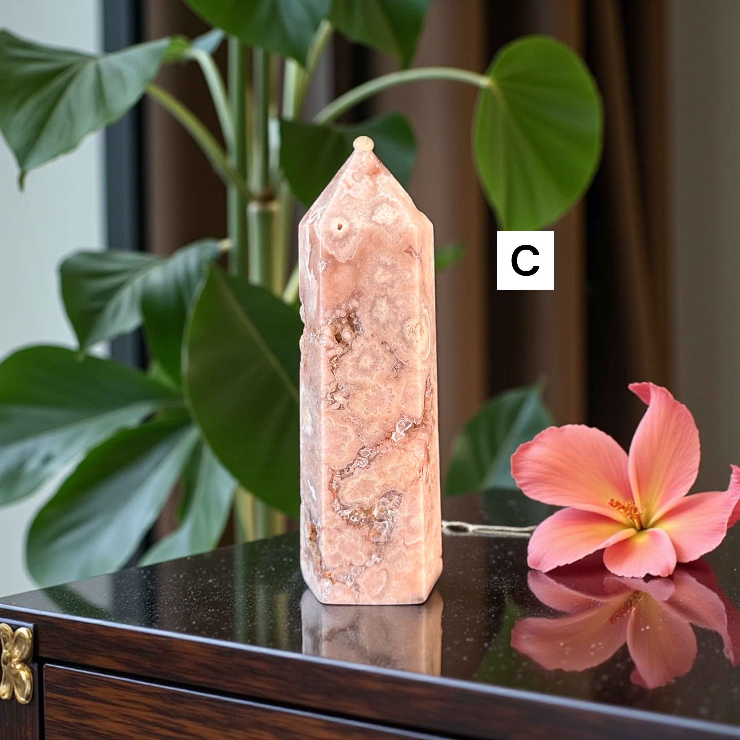 Pink Amethyst /Flower Agate Towers 