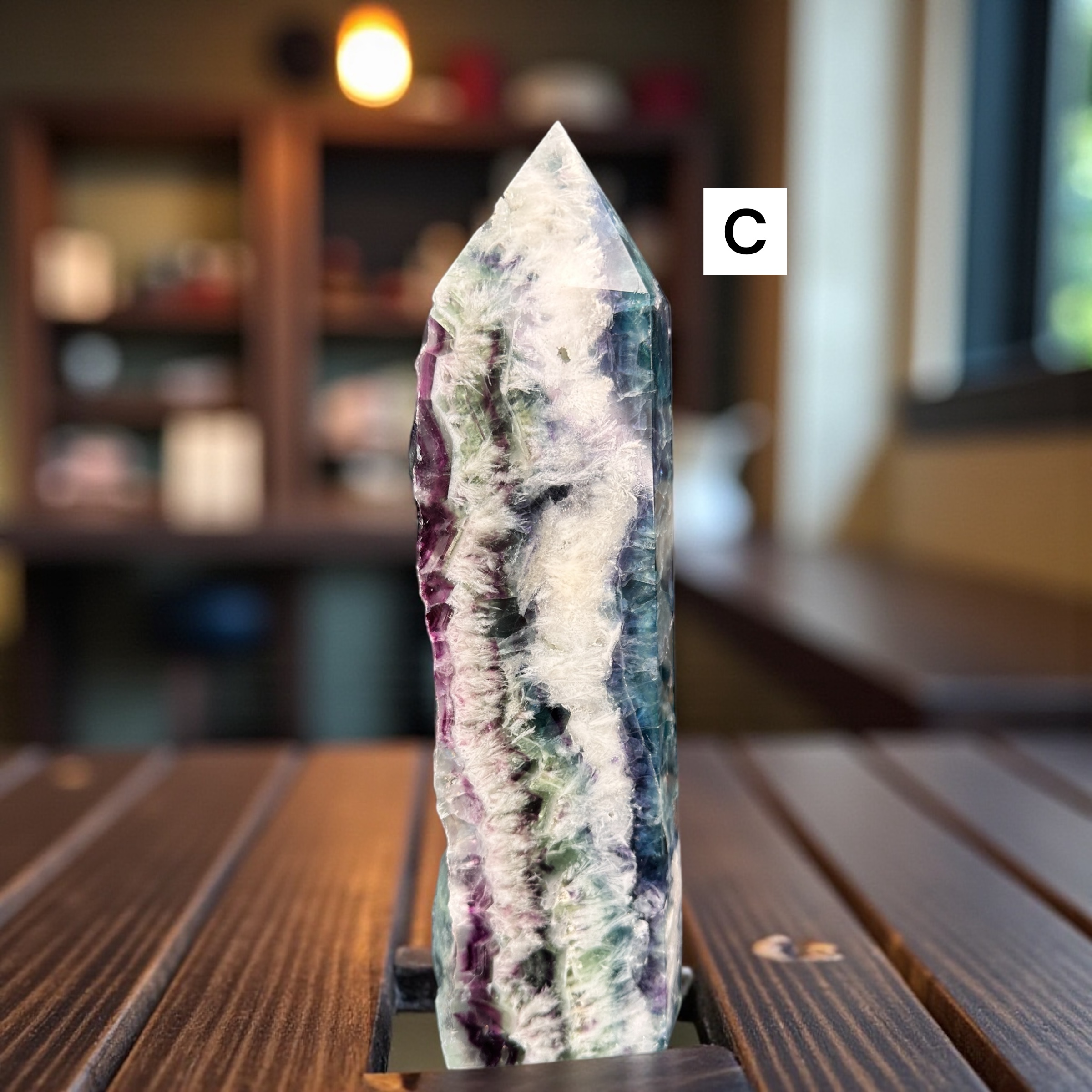 Rainbow Fluorite Towers (Raw Side)