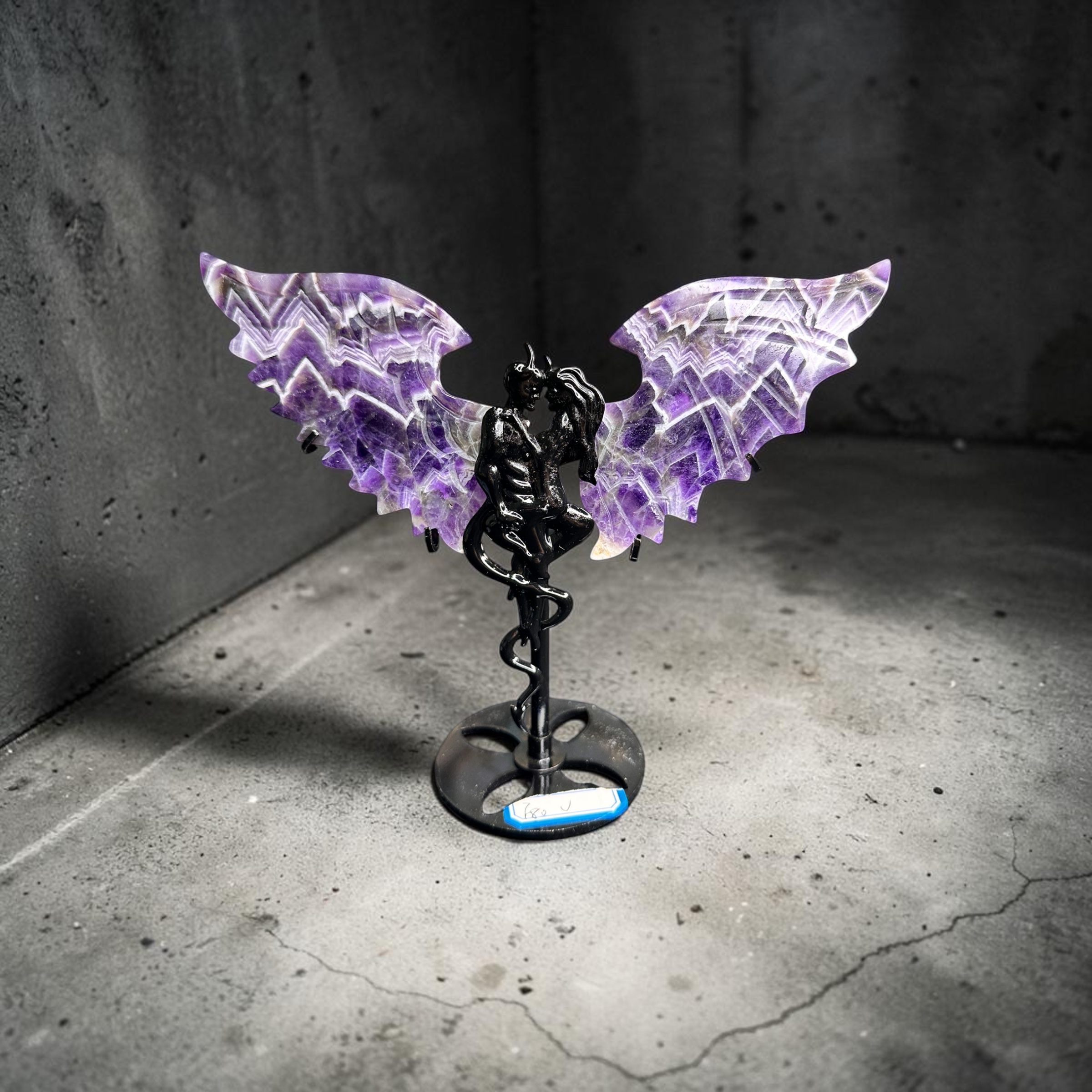 Chevron Amethyst Angel/ Devil Wings 
