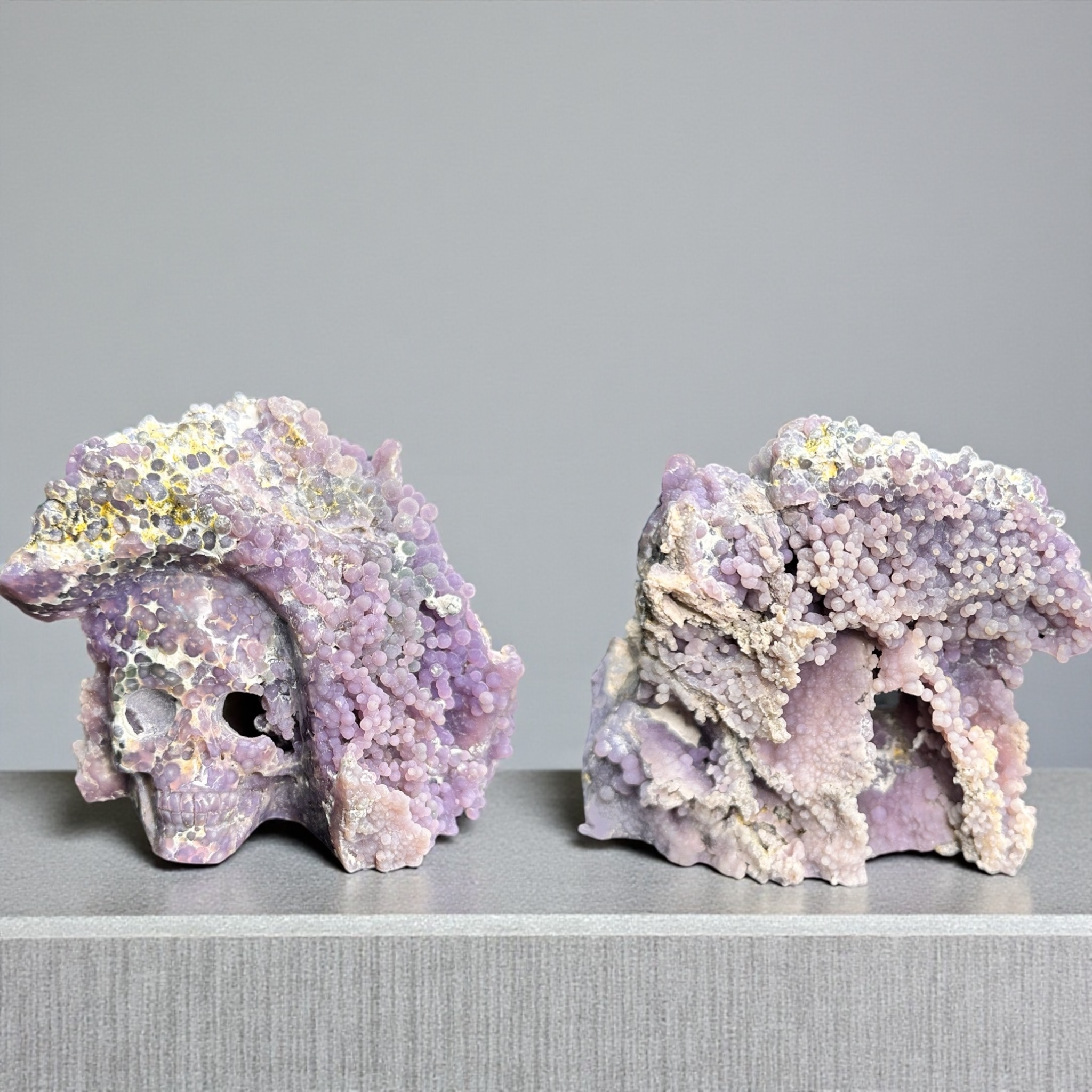 Grape Agate Cluster Skull 