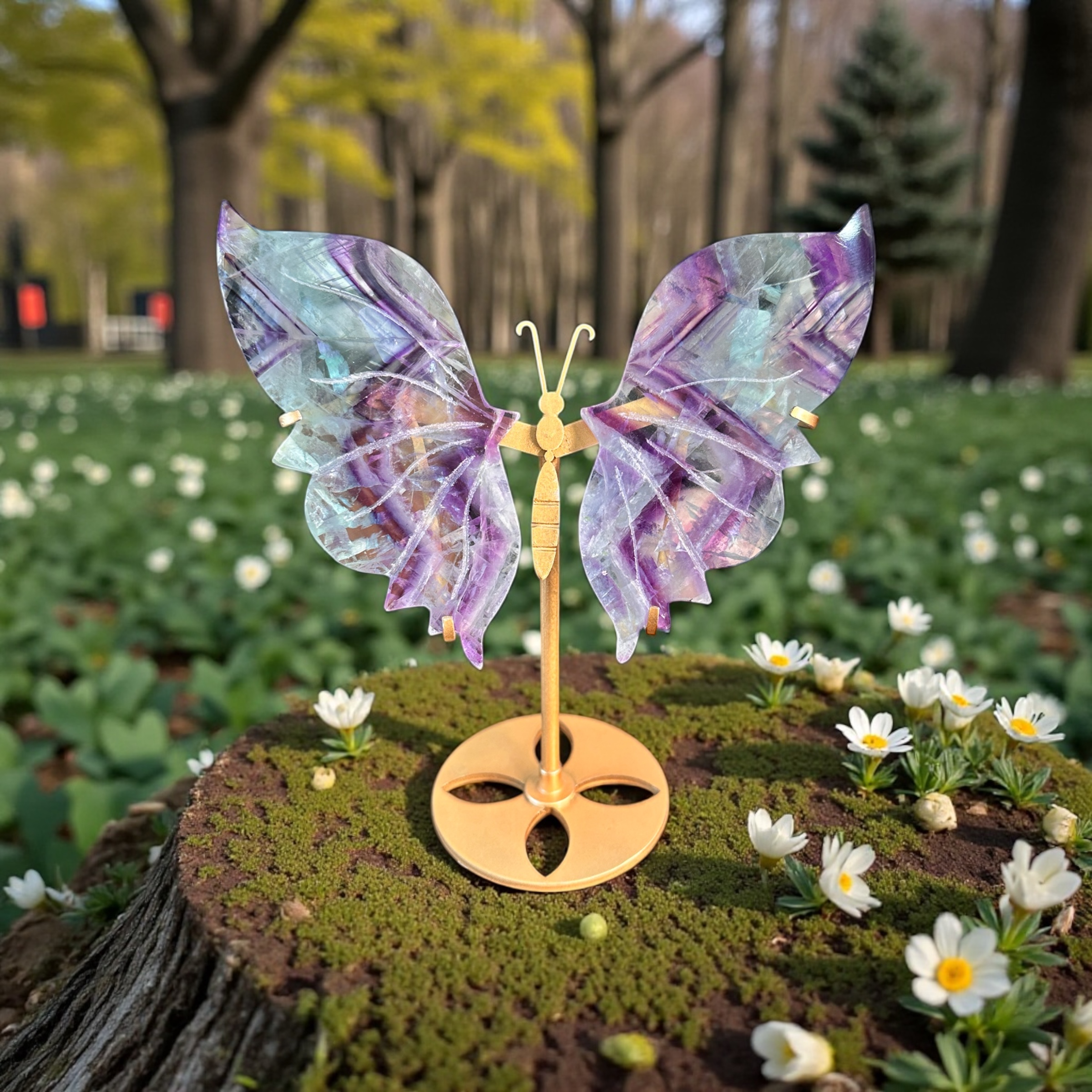 Rainbow Fluorite Wings 