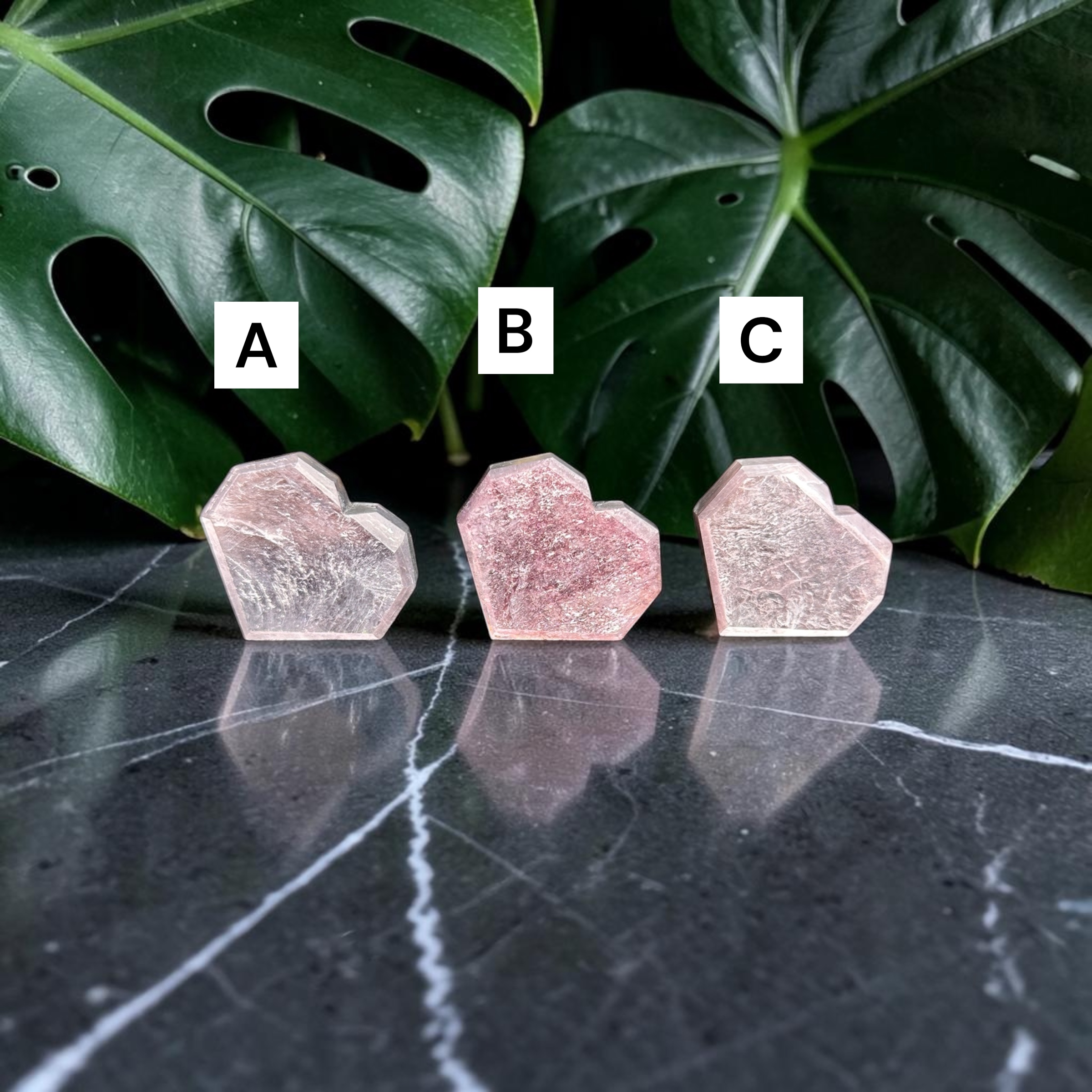 Purple Mica Hearts 