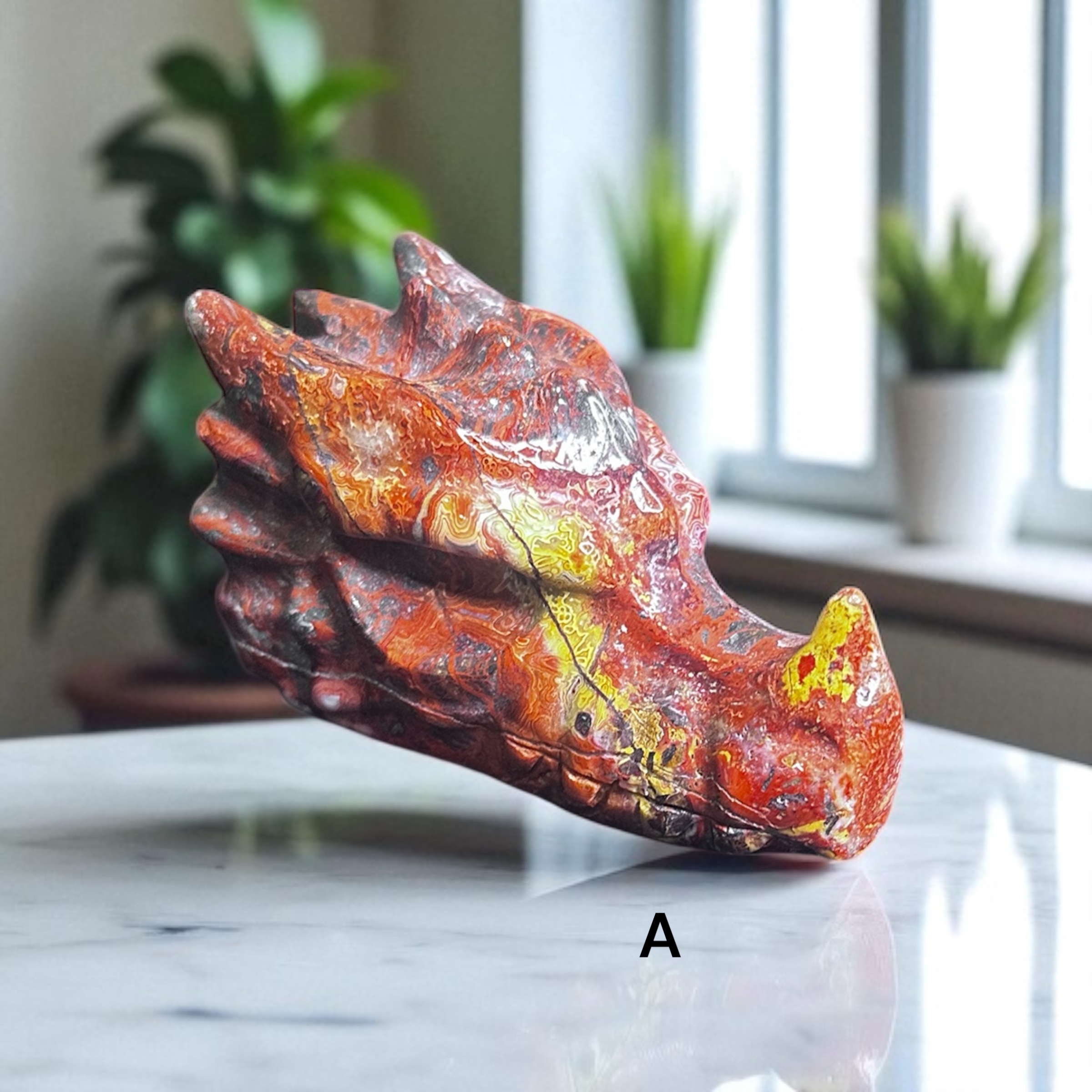 Mexican Agate Dragon Head 