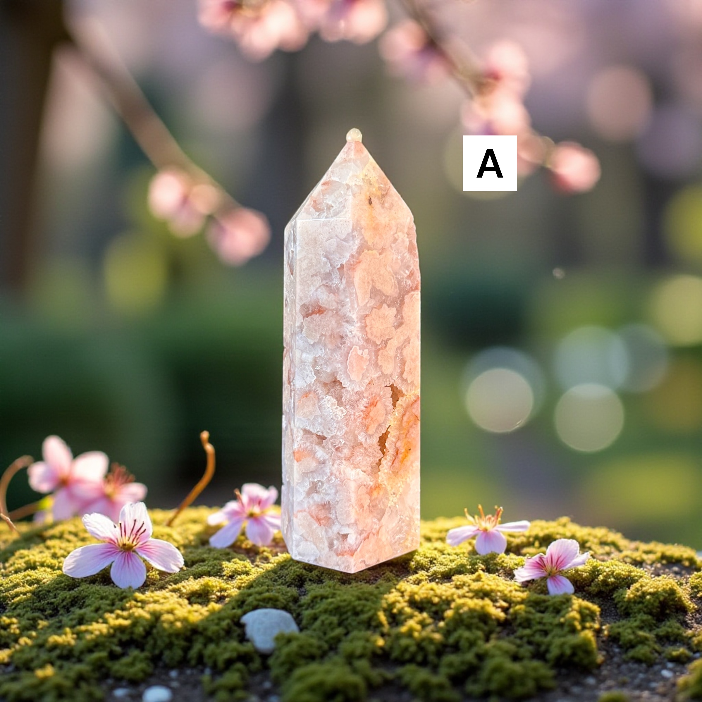 Pink Amethyst /Flower Agate Towers 