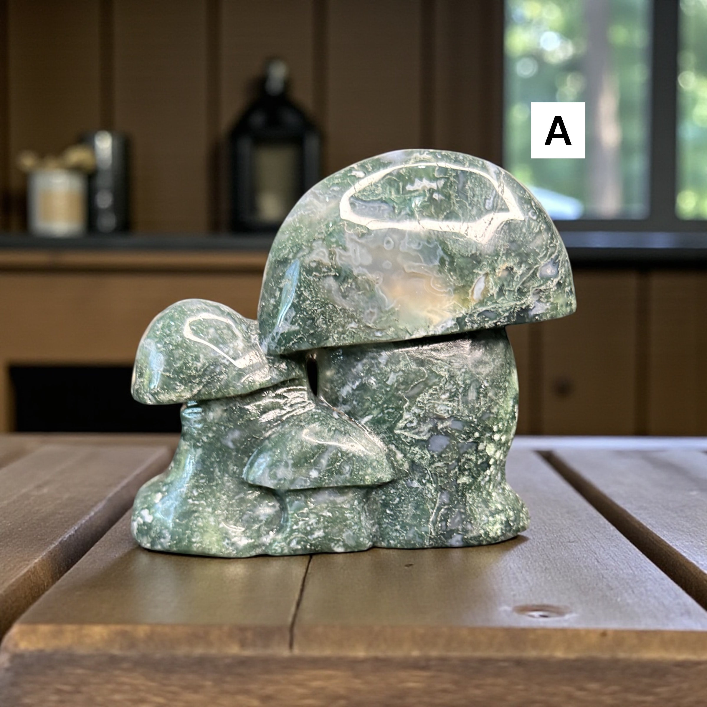 Moss Agate Mushrooms