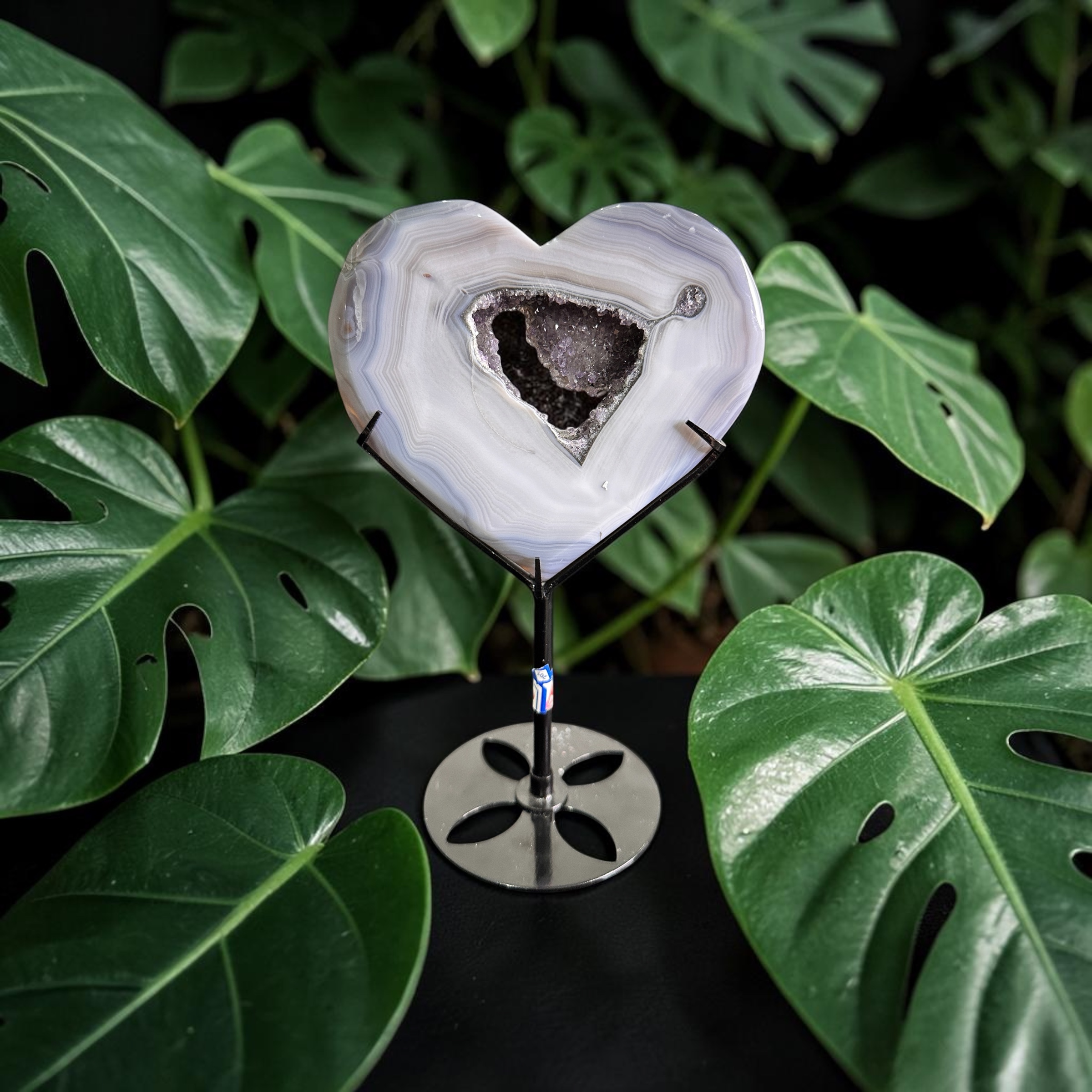 Druzy Agatę Heart
