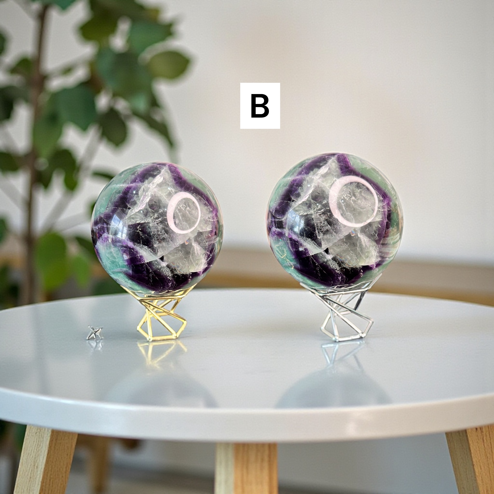 Rainbow Fluorite Spheres 