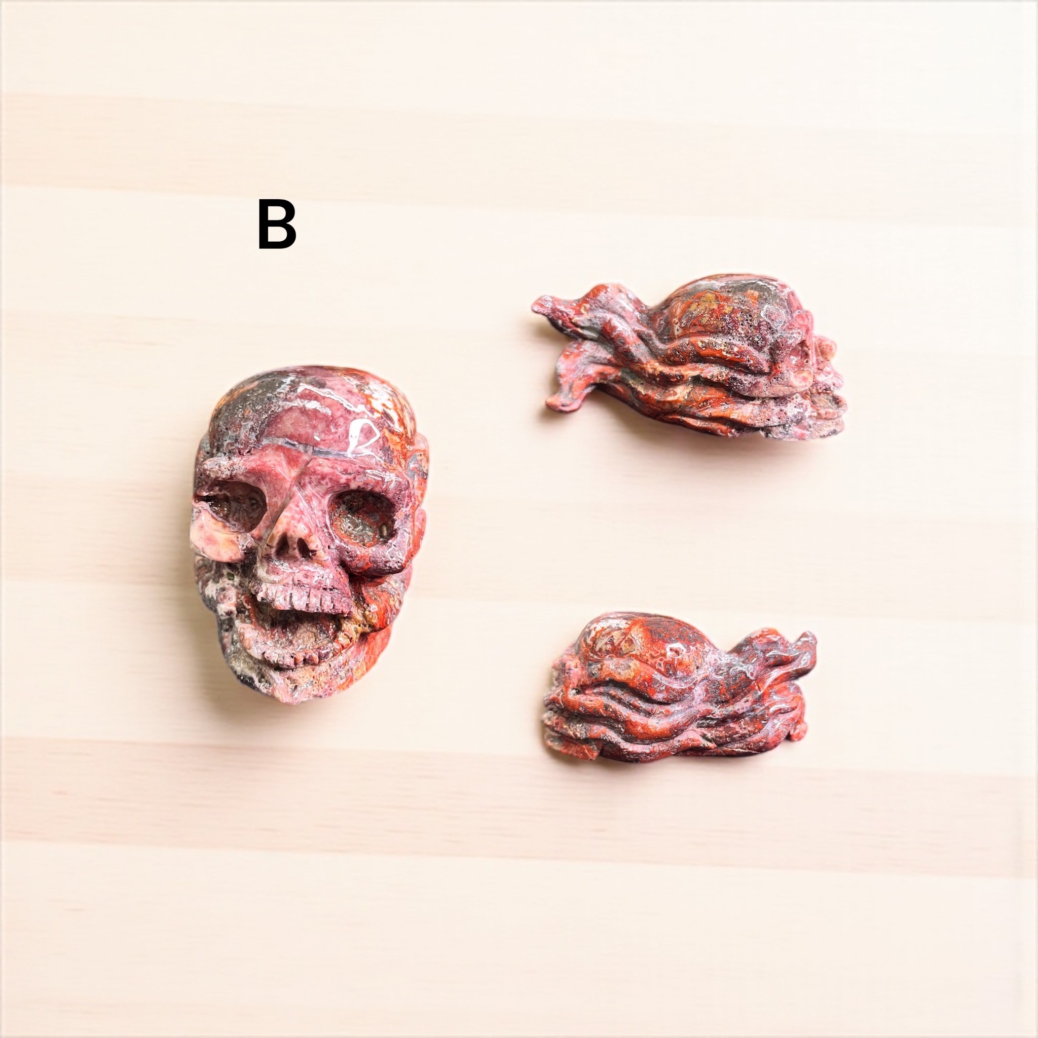 Mexican Agate Flame/Skulls 
