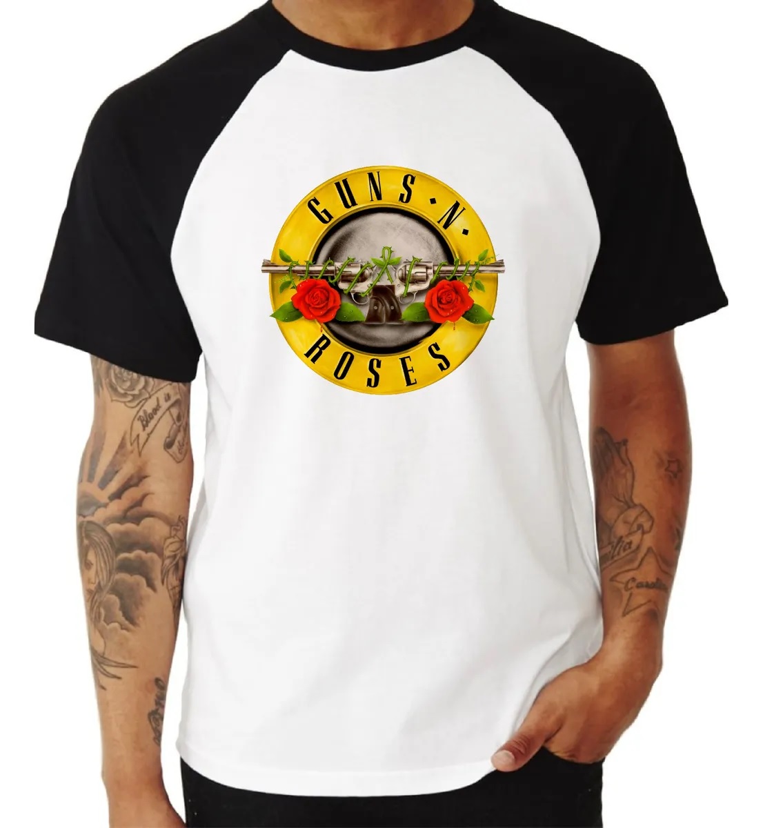 Camiseta Raglan Guns N Roses
