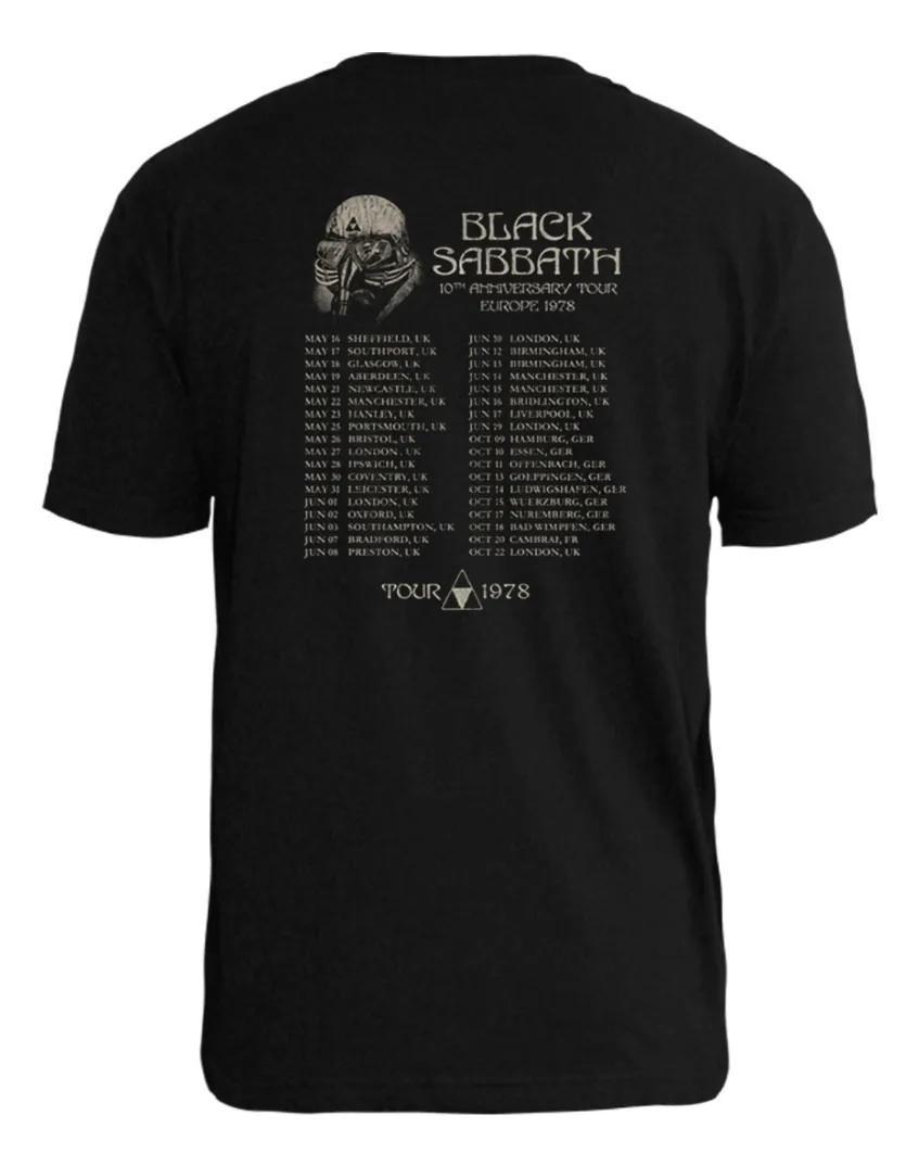 Camiseta Black Sabbath Tour 1978