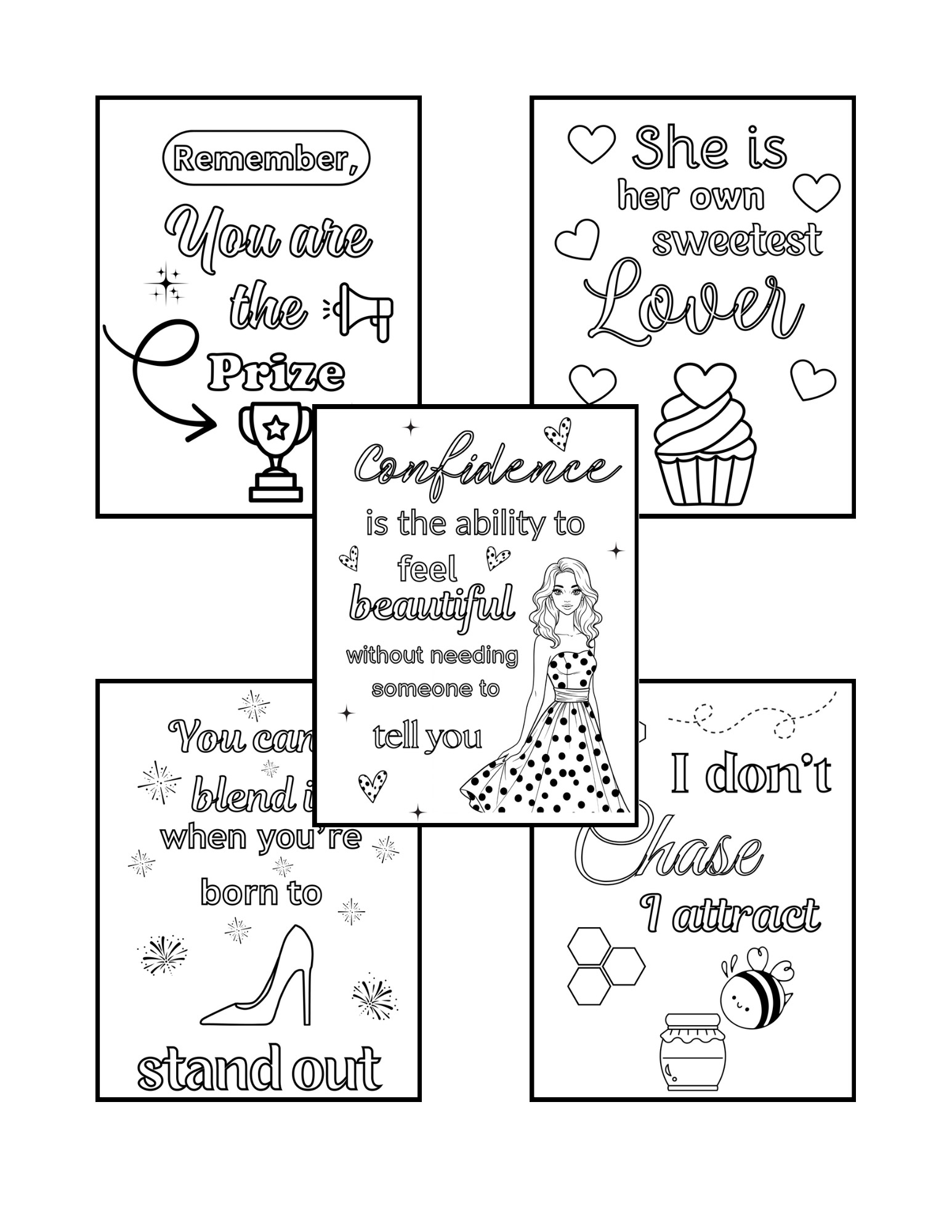 Confident Lady Coloring Book
